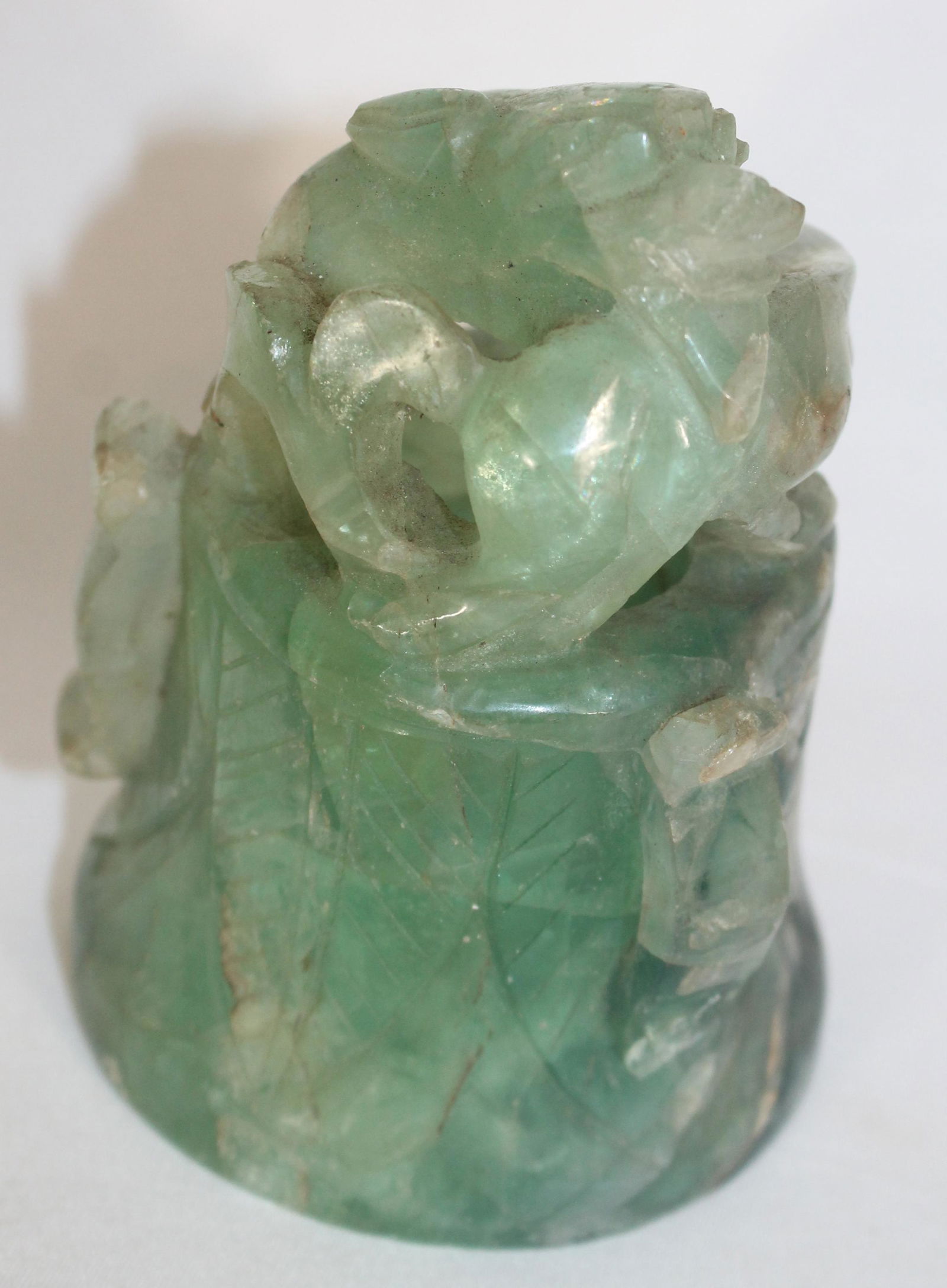 Carved jade dragon - possibly part of a sensor - 4" (1 of 5)