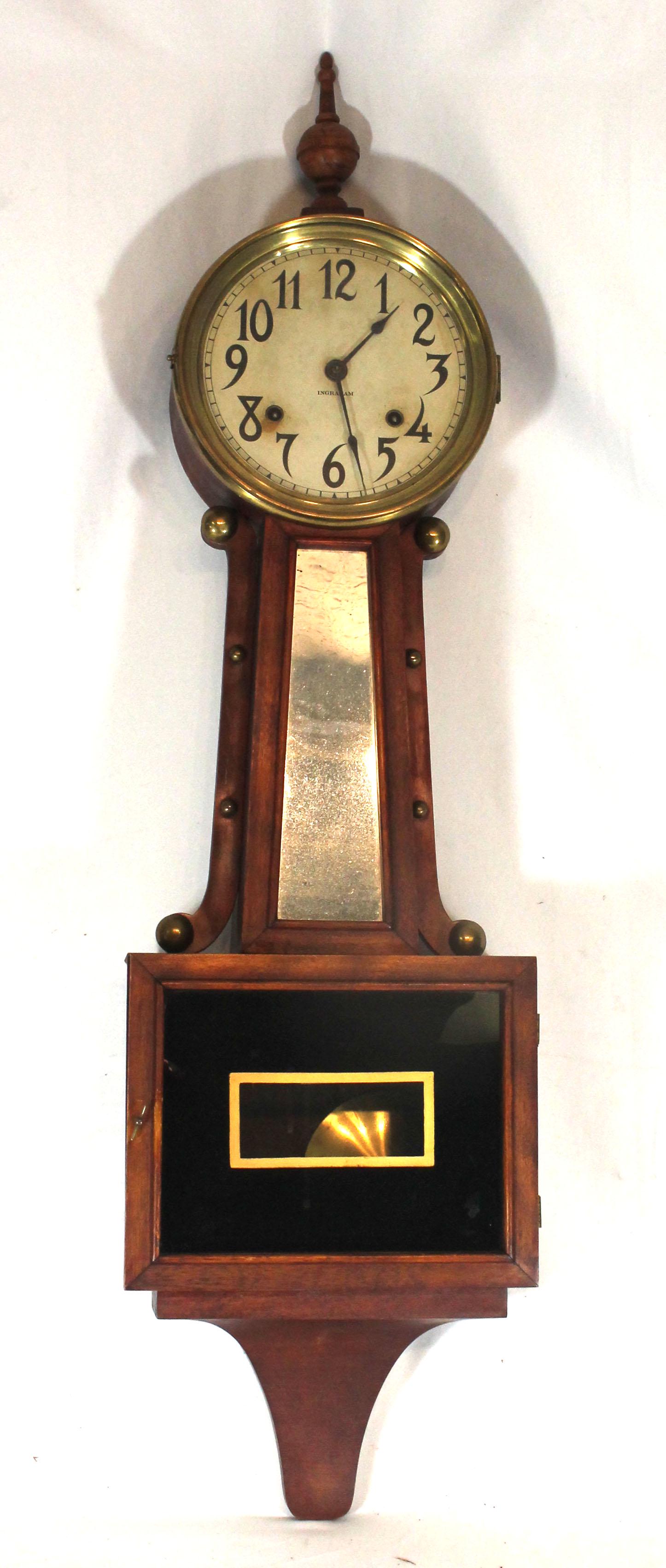 Antique Ingraham banjo clock - 38" tall (1 of 8)