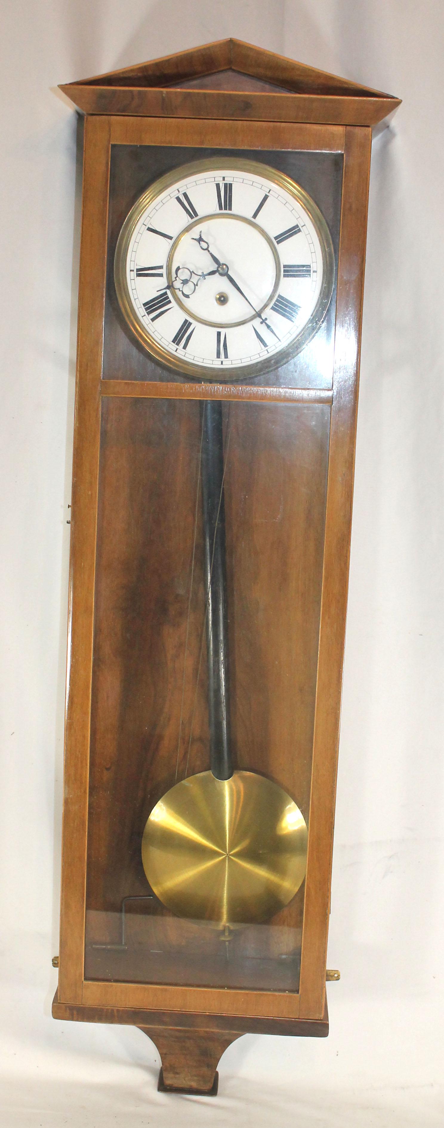 Antique wall regulator clock - 37" tall (1 of 4)
