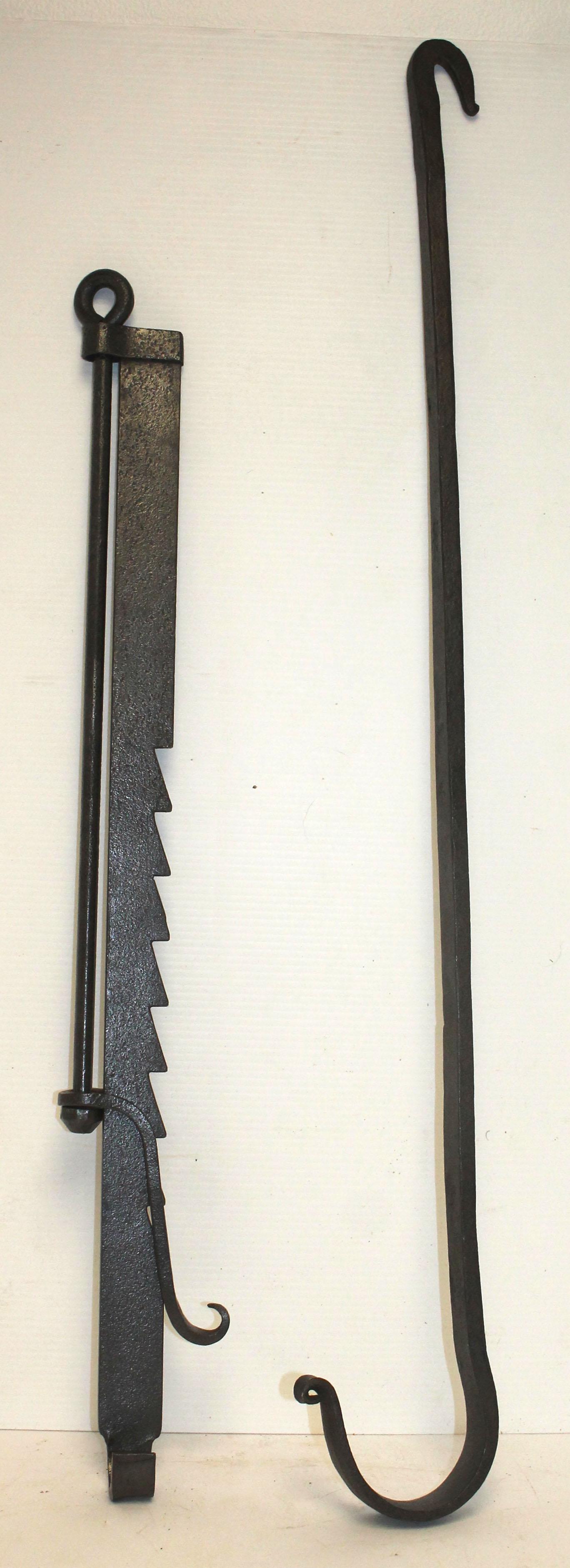 lot of 2 large vintage primitive style iron items in a (1 of 6)