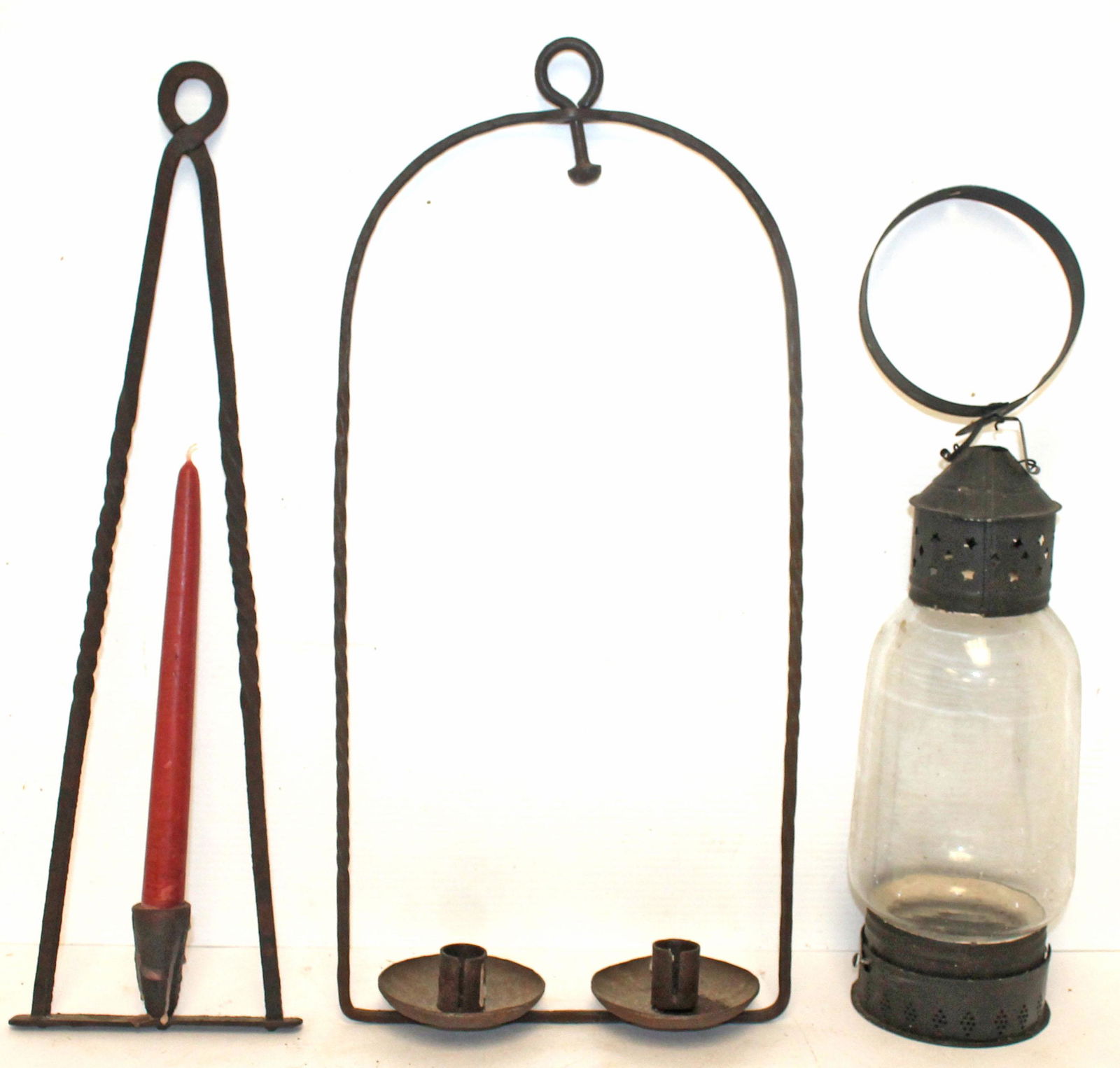 3 pieces of vintage primitive style lighting incl a (1 of 11)
