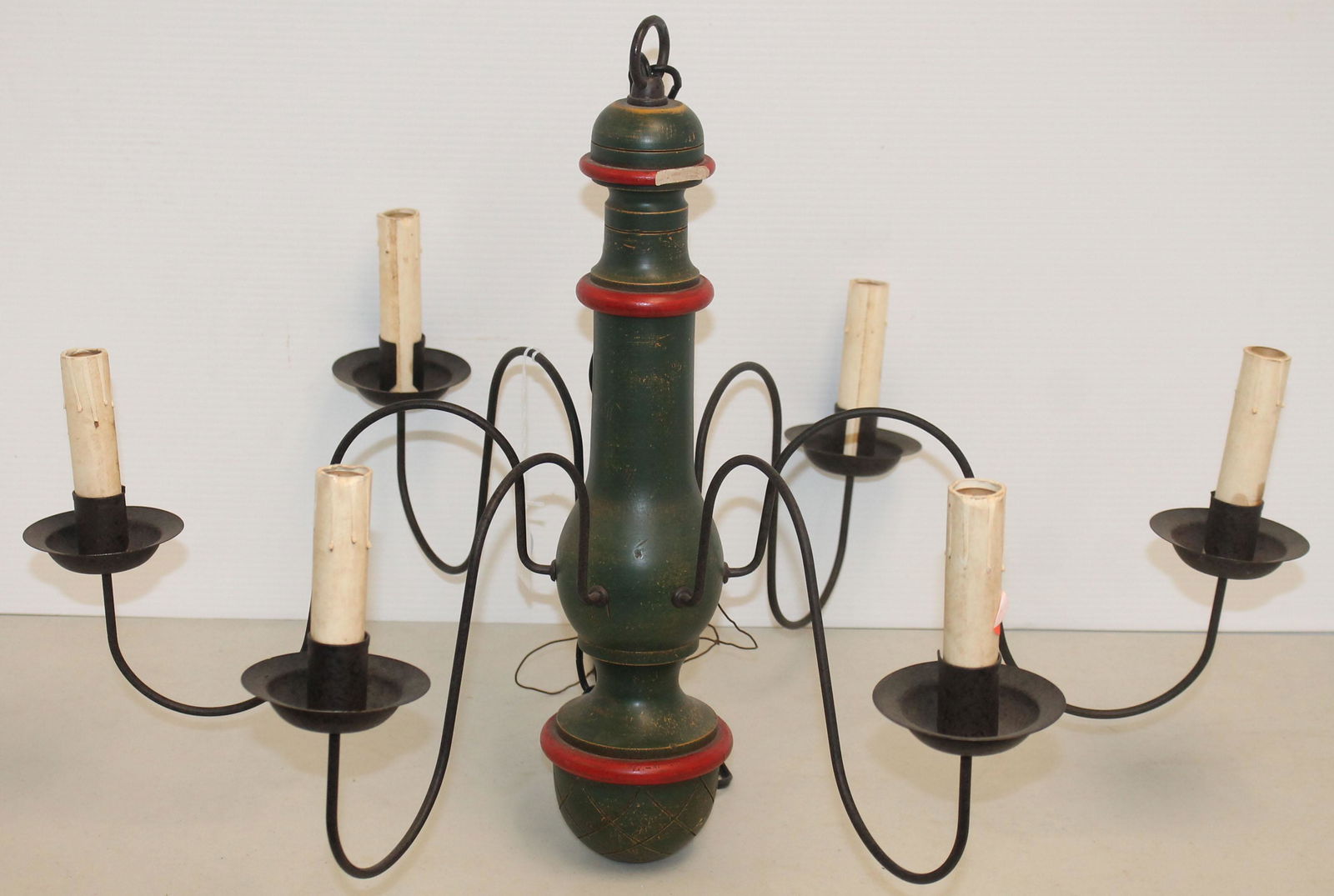 Contemporary primitive style 6 arm candle chandelier w (1 of 5)