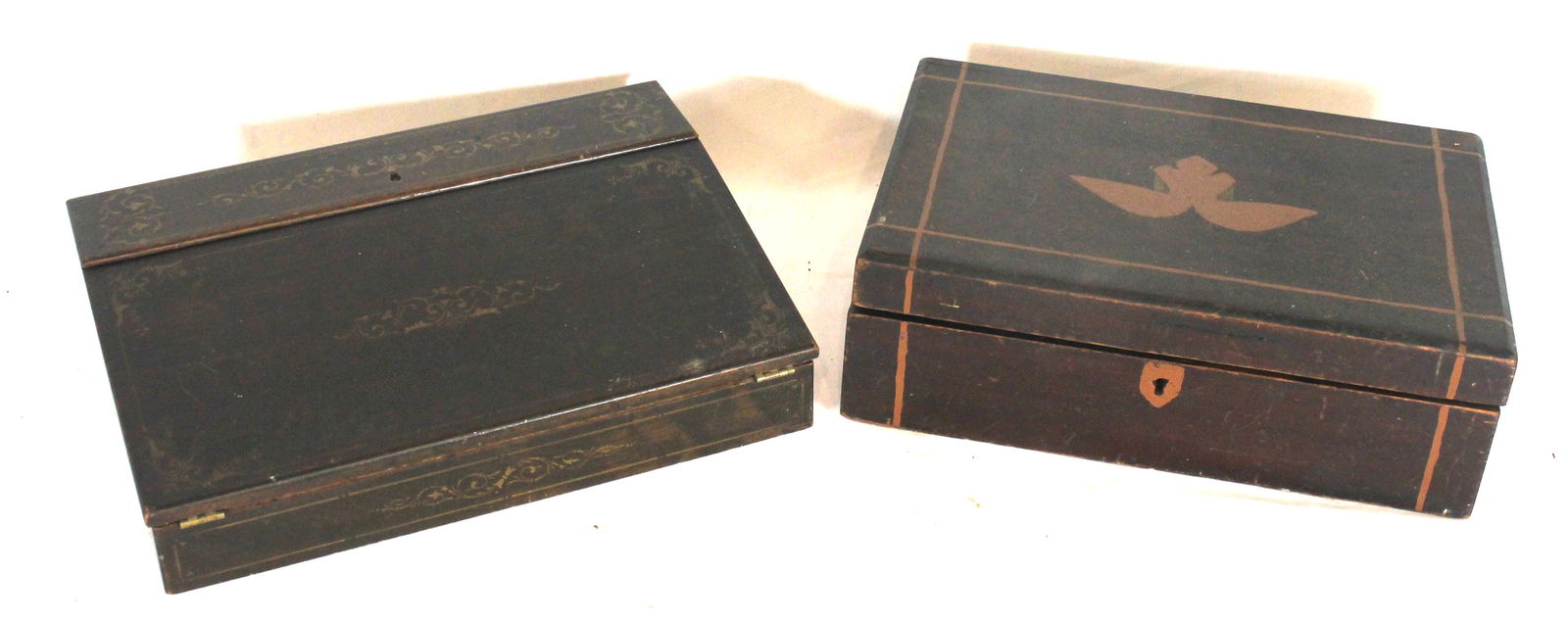 2 antique mahogany lap desks (1 of 6)