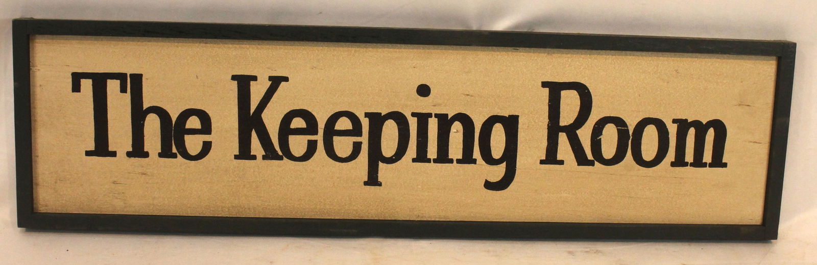 Contemporary primitive style wooden painted sign "The Keeping Room" - 24 1/4"x6 1/2" (1 of 3)