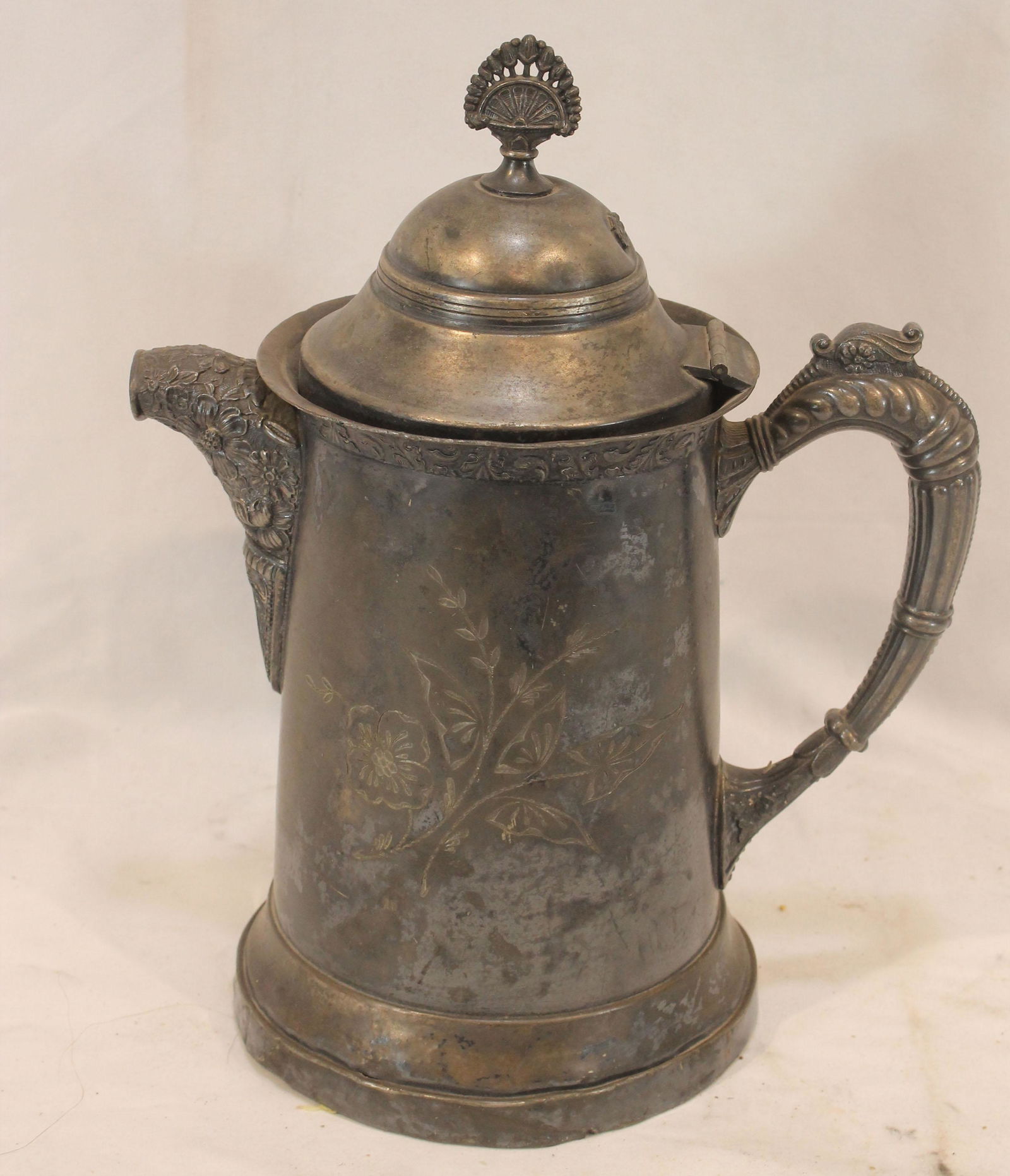 Royal Manuf Co silver plate coffee pot - 12 1/2" tall (1 of 8)