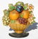 204: antique cast iron "Fruit Basket" doorstop by Huble