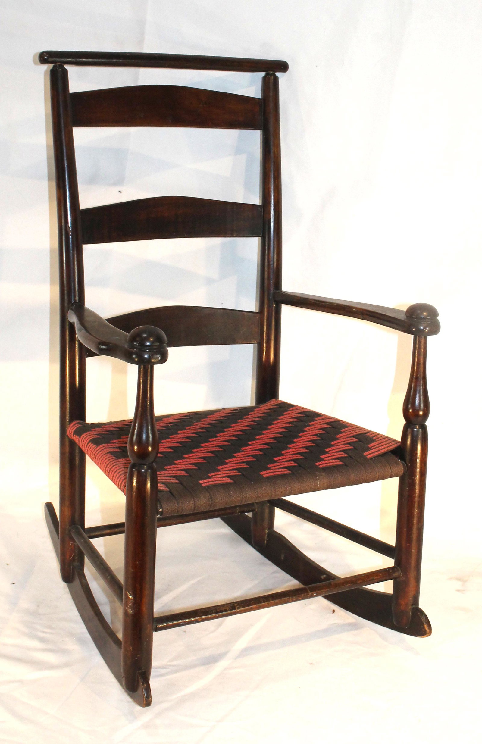 Shaker child's rocker #1 w tape seat - 23" tall x 13 1/4" wide (1 of 7)