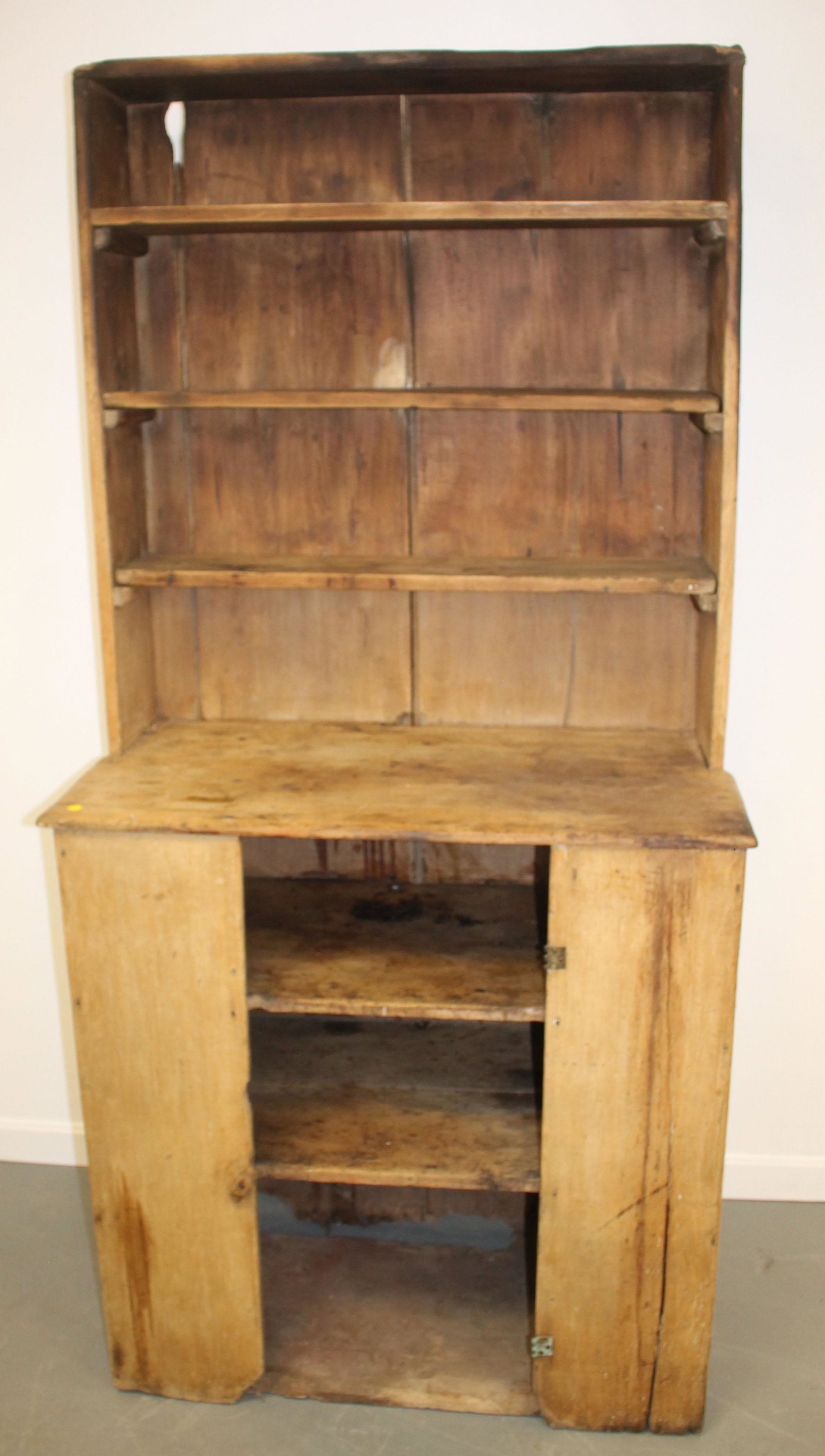 Early 19thC stepback cupboard from the Worthington, MA Estate - oral history says it's from the Barn (1 of 8)