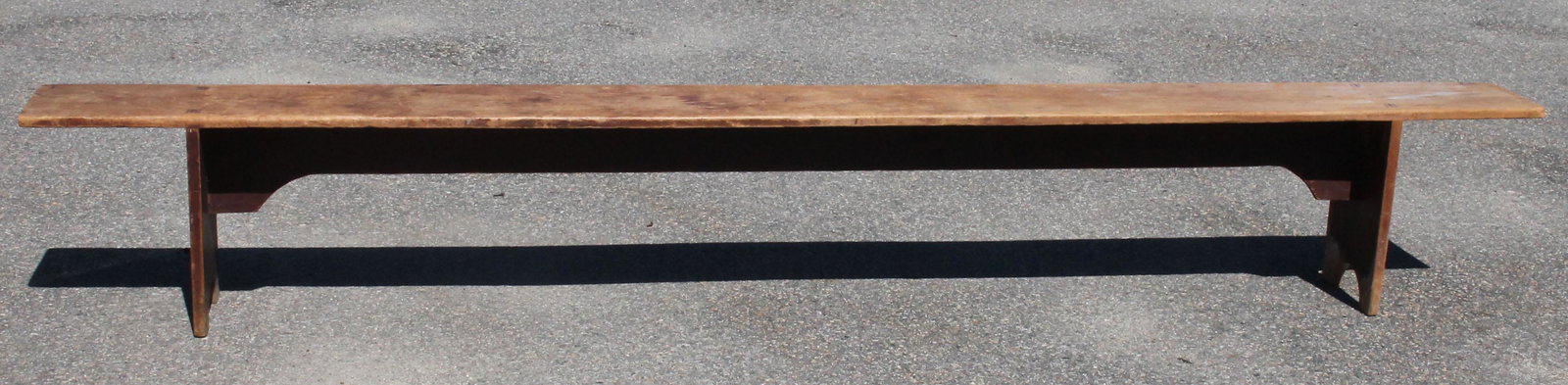 Antique primitive long wooden bench - 9'9" long x 15 1/2" tall (1 of 7)