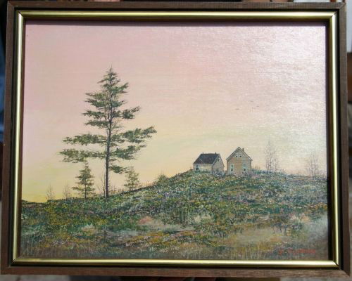 John Lewis Egenstafer (1943 - NJ artist) 11x14 o/m: John Lewis Egenstafer (1943 - NJ artist) 11x14 o/masonite landscape