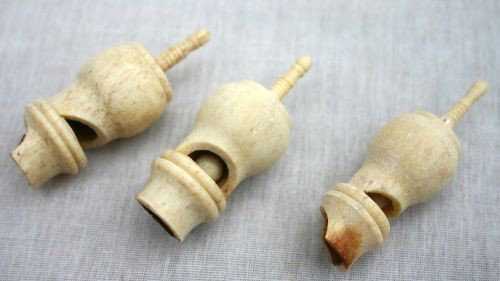 lot of 3 antique sailor made whale bone whistles: lot of 3 antique sailor made whale bone whistles