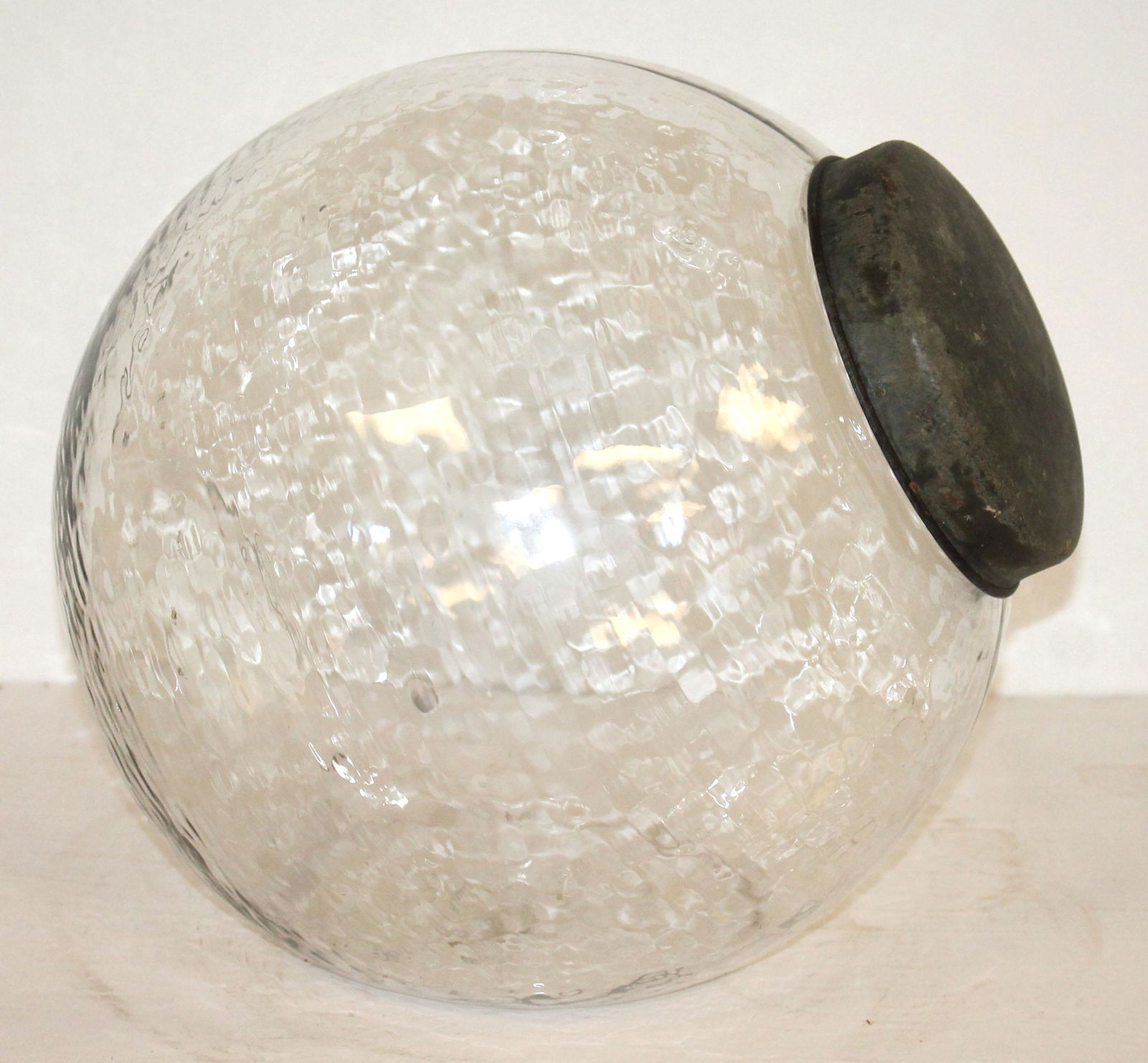 Vintage country store jar w tin lid - can sit straight up or on an angle (1 of 2)