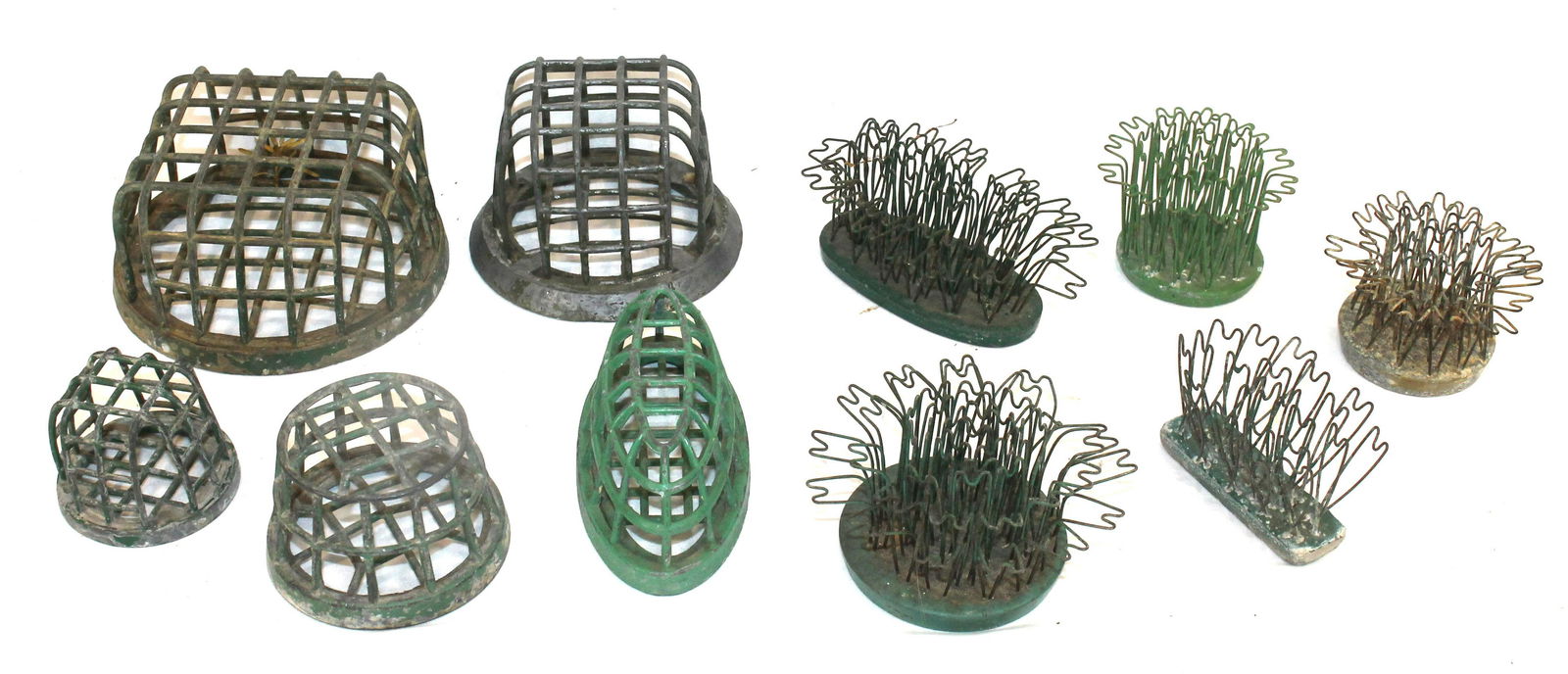 Lot of iron & wire flower frogs (1 of 8)