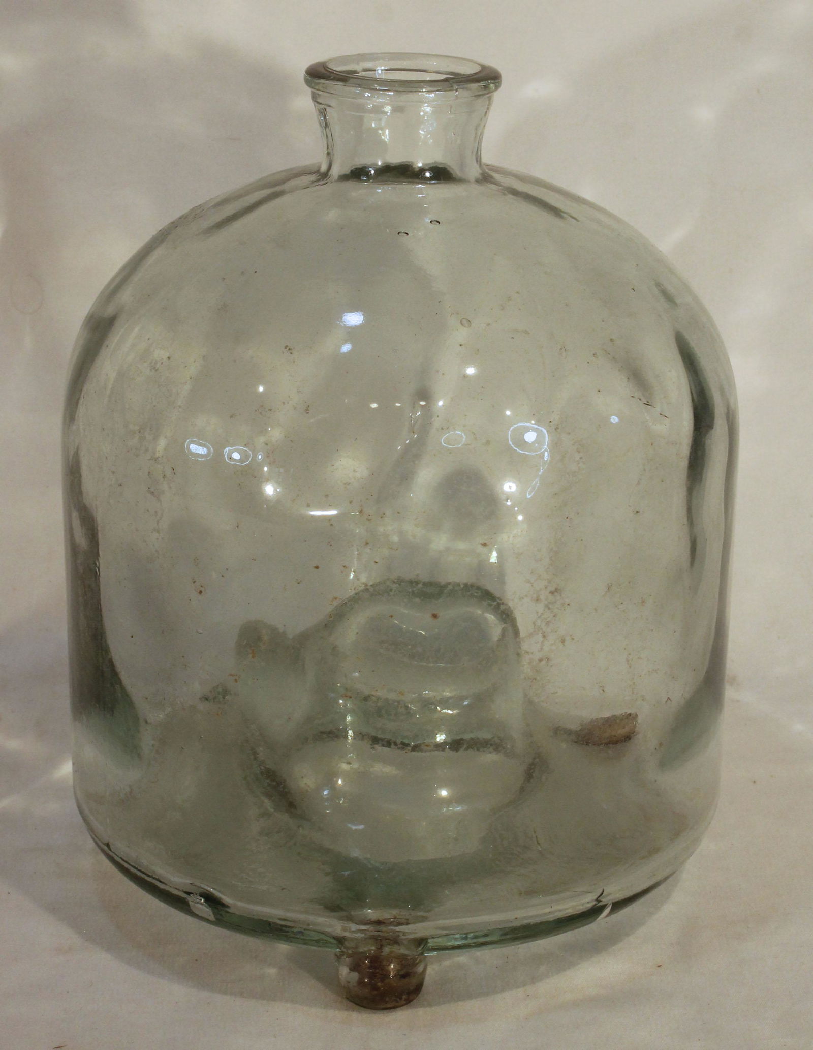 Aqua glass flycatcher - 9" tall x 7" diam (1 of 5)