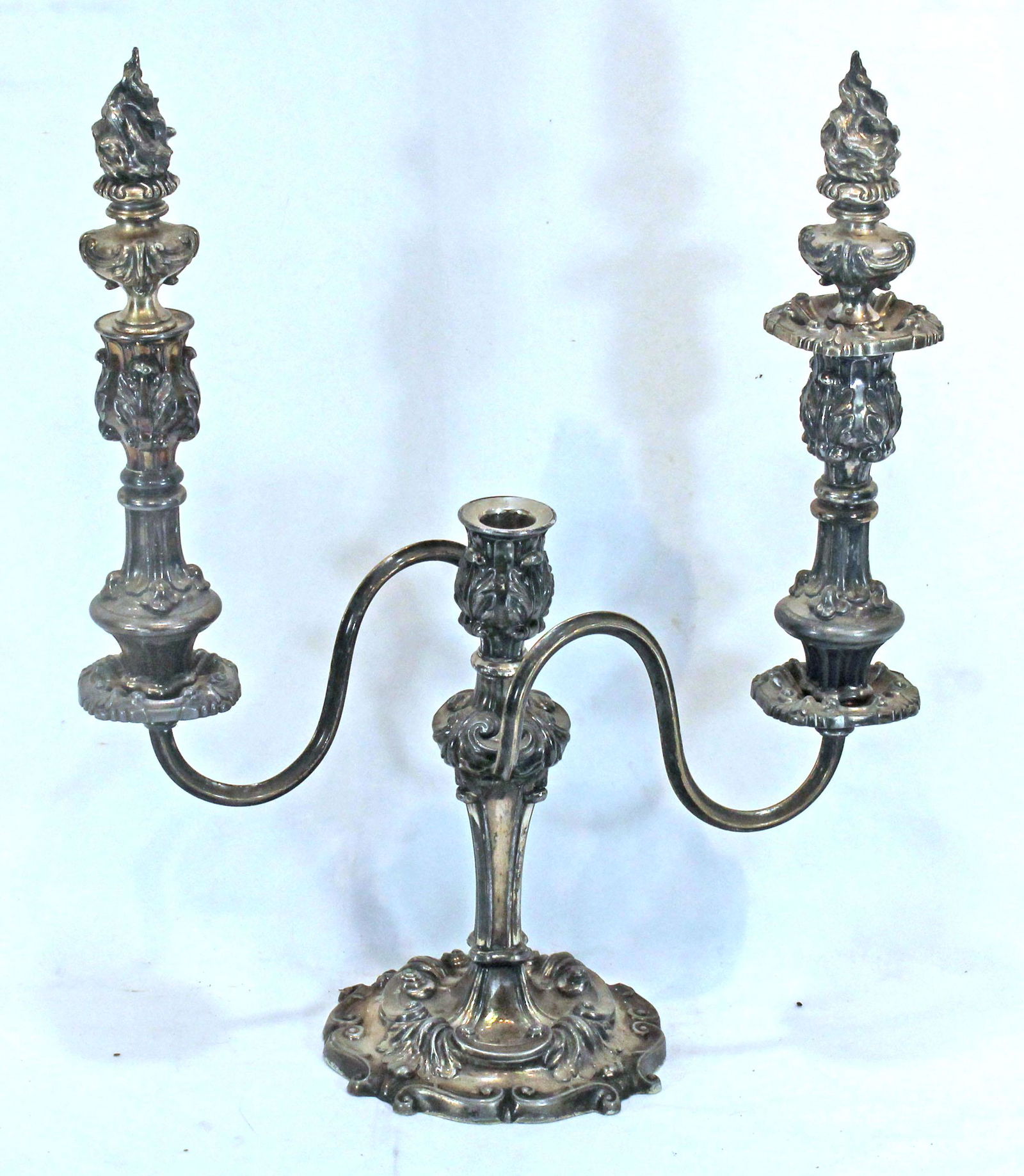 Reed & Barton silver plate fancy candelabrum - 19" tall x 15" wide (1 of 8)