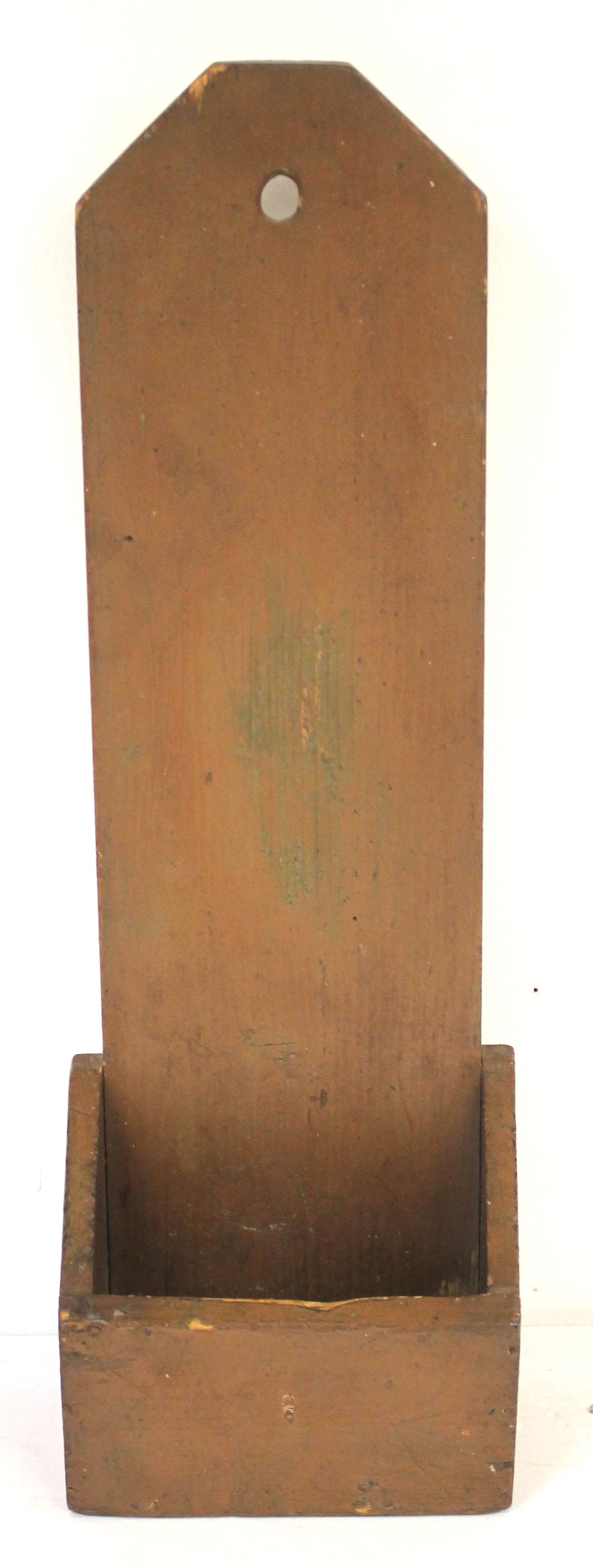 Tall narrow wall box in putty colored paint - 23" tall x 7 1/2" wide x 4 1/4" deep (1 of 3)