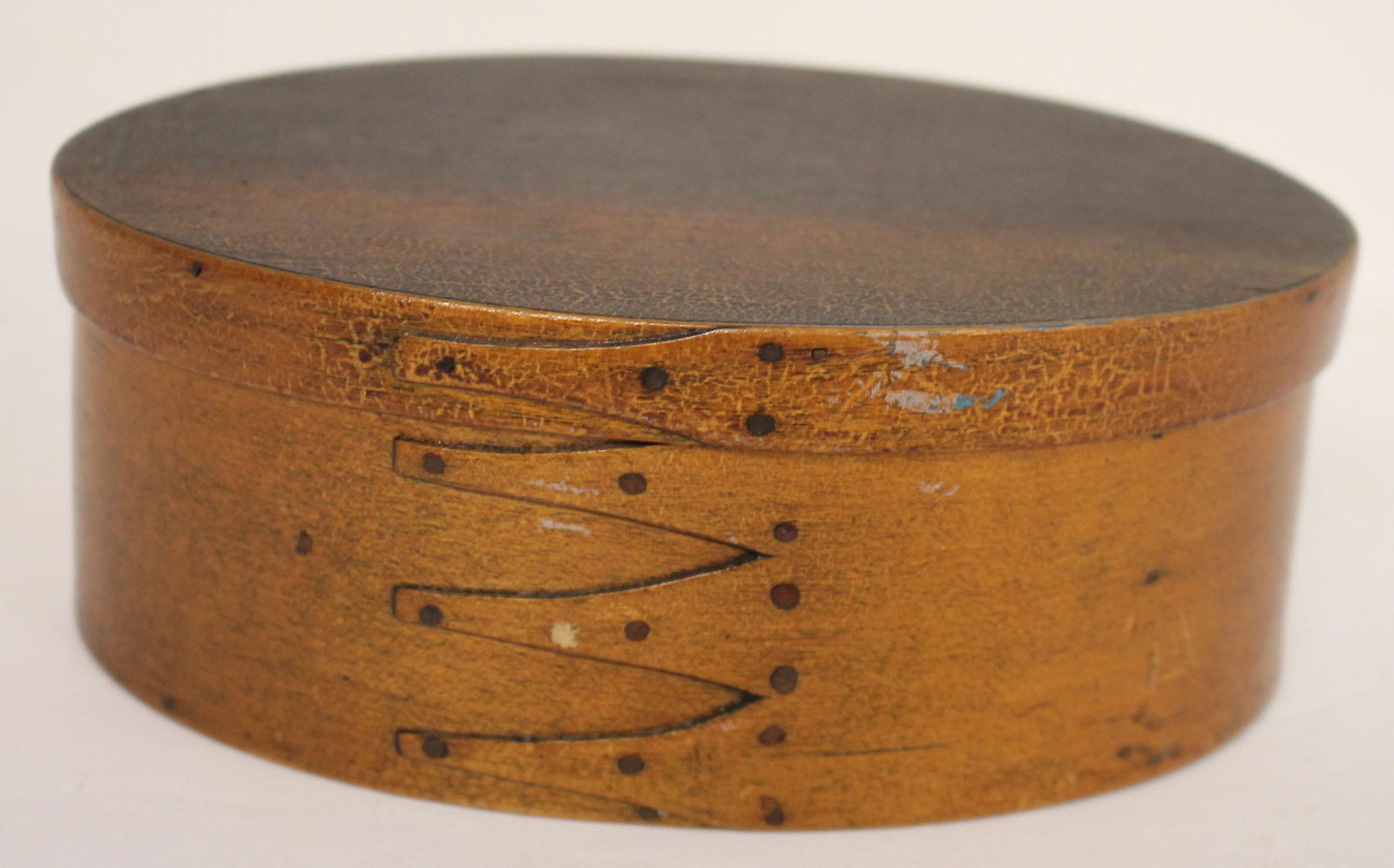 Shaker oval finger lapped box - 6 1/8" x 3 3/4" (1 of 4)