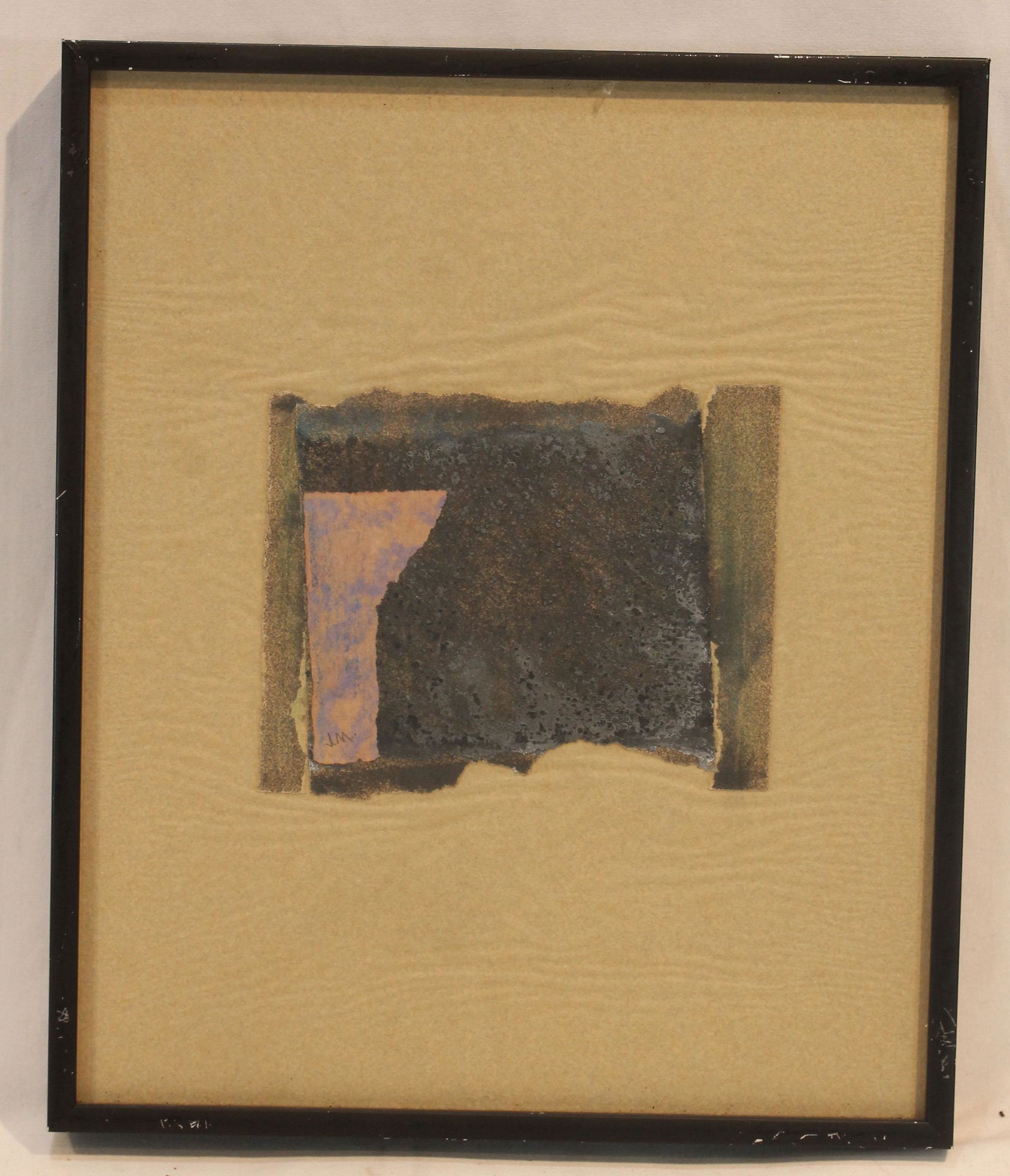 Jack Massey 12"x10" Mid-Century mixed media and papers titled "Ercolano IV" w Virginia Lynch Gallery (1 of 4)