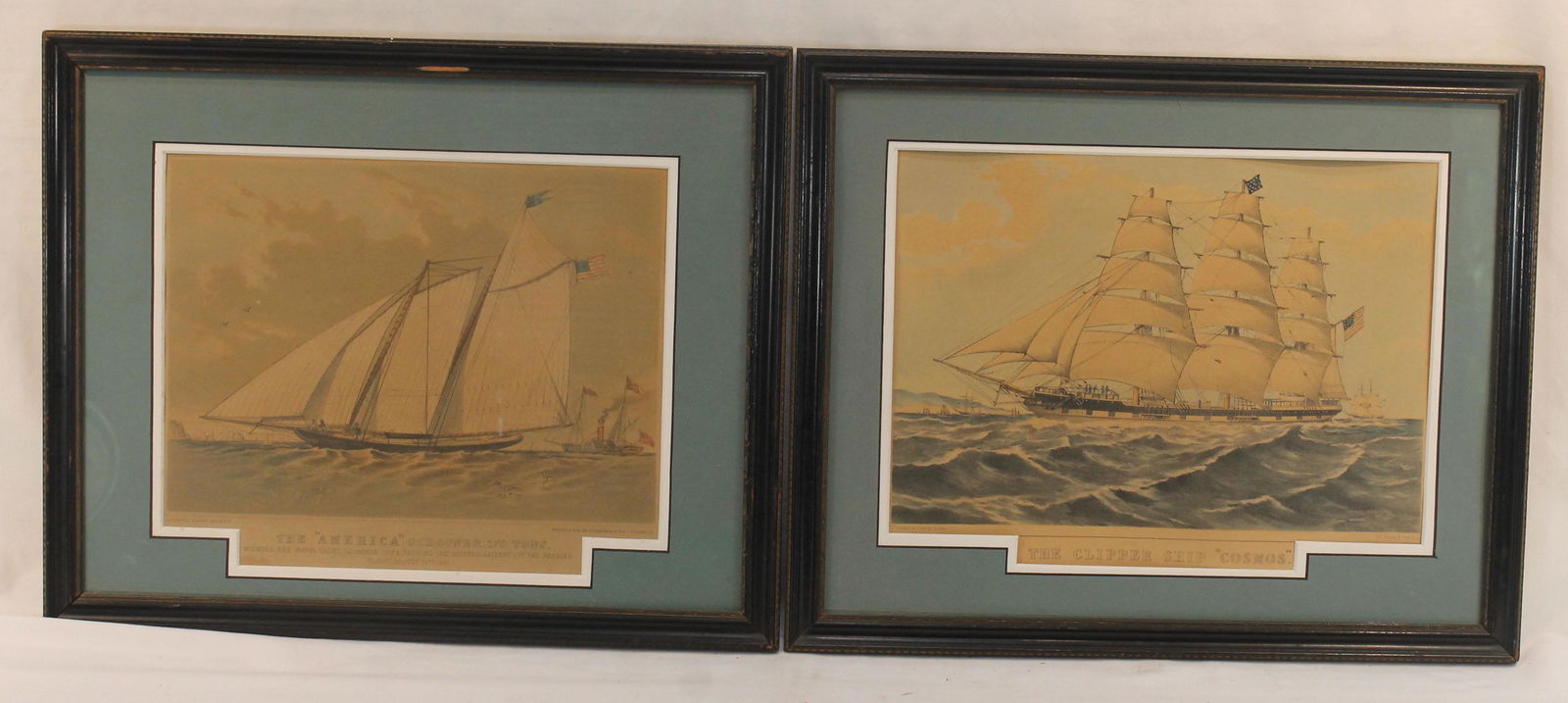 Two ship prints - 1 by Augustus Butler Delt & Lith - Printed & Published by Stannard & Dixon of The (1 of 9)