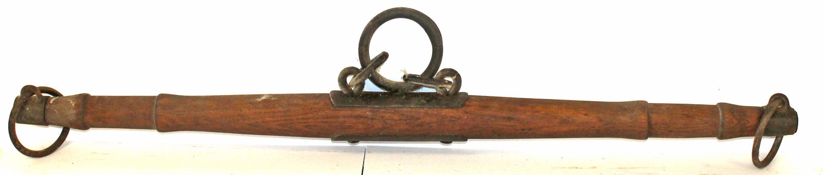 Antique wood double tree w iron loops - 40" long (1 of 4)