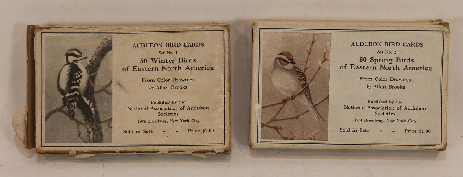 Lot of 2 "Audubon Bird Cards" Sets No 1 & 2 -  50 Winter Birds of Eastern North America & 50 Springs (1 of 4)