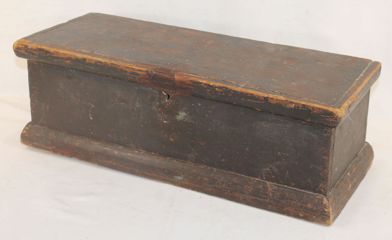 Antique document box in Spanish Brown paint - 6 1/2" tall x 19" wide x 8" deep (1 of 6)