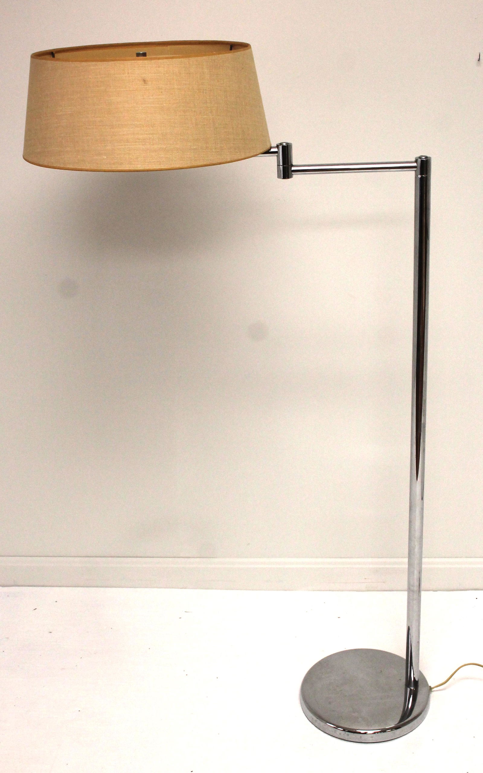 Nessen Swing Arm Floor Lamp With 1967 Receipt. Very good Condition. From the Grosse Pointe Estate of (1 of 5)