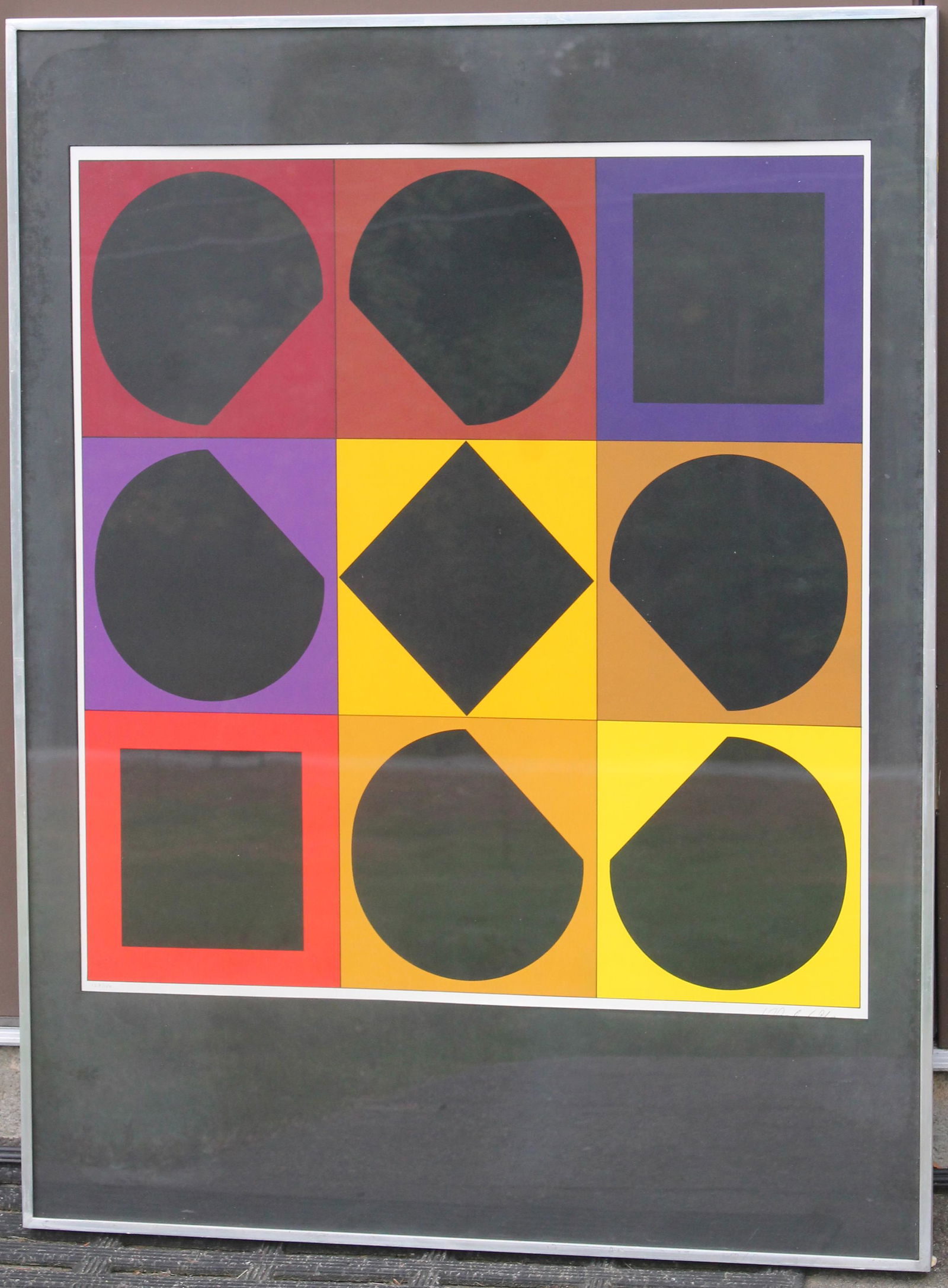 Victor Vasarely "Topaze" 1969 signed 129/150 print with original receipt. Vasarely (Hungary (1 of 4)