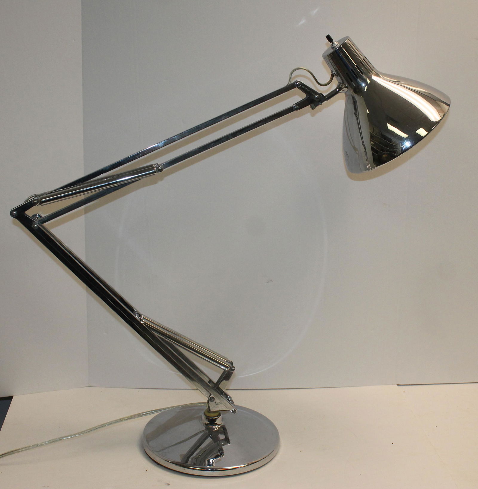 Luxo Chrome Articulated Task Lamp. From the estate of John V. Sheoris (1 of 5)