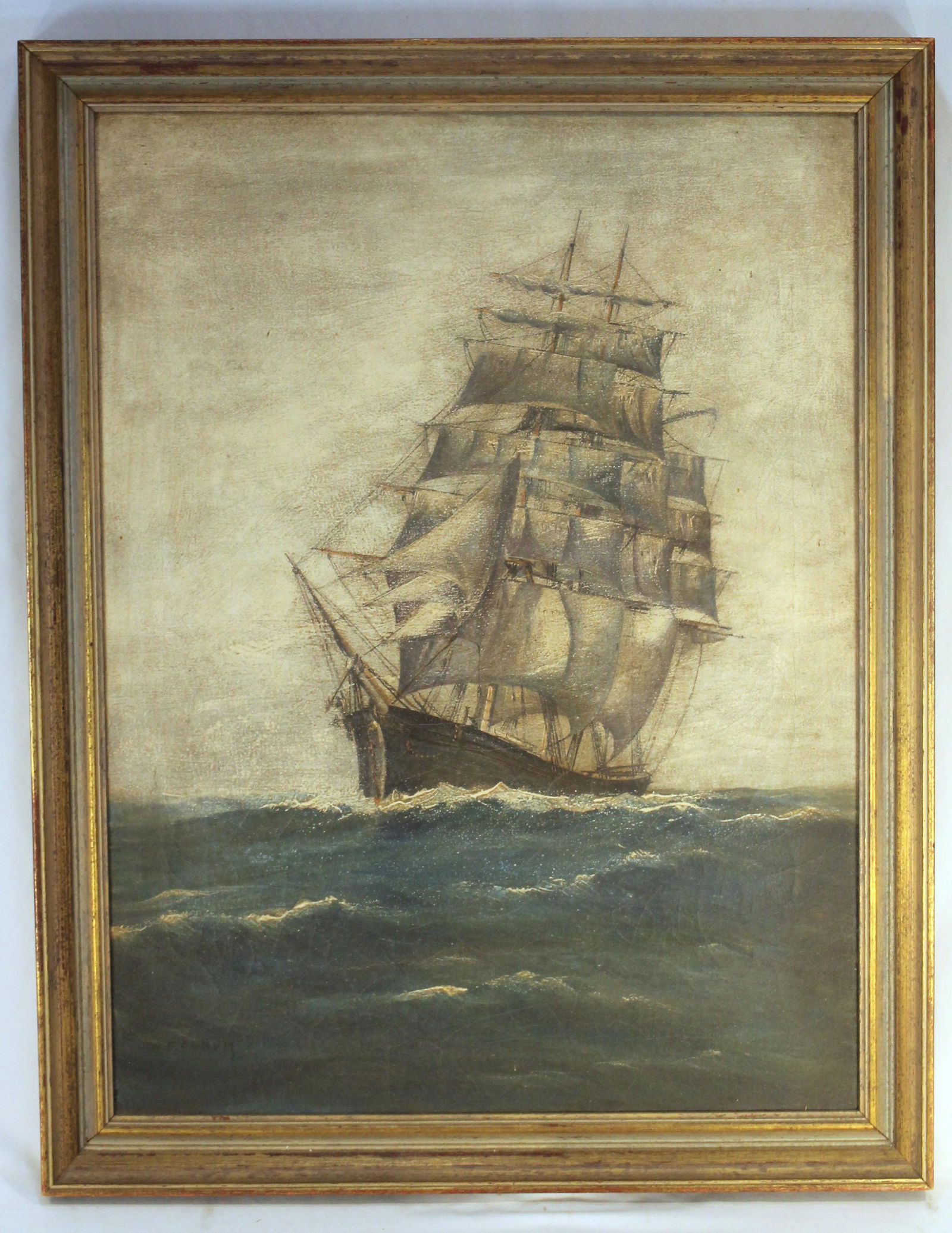W.F. Collum 24x18 o/c of a clippership (1 of 6)