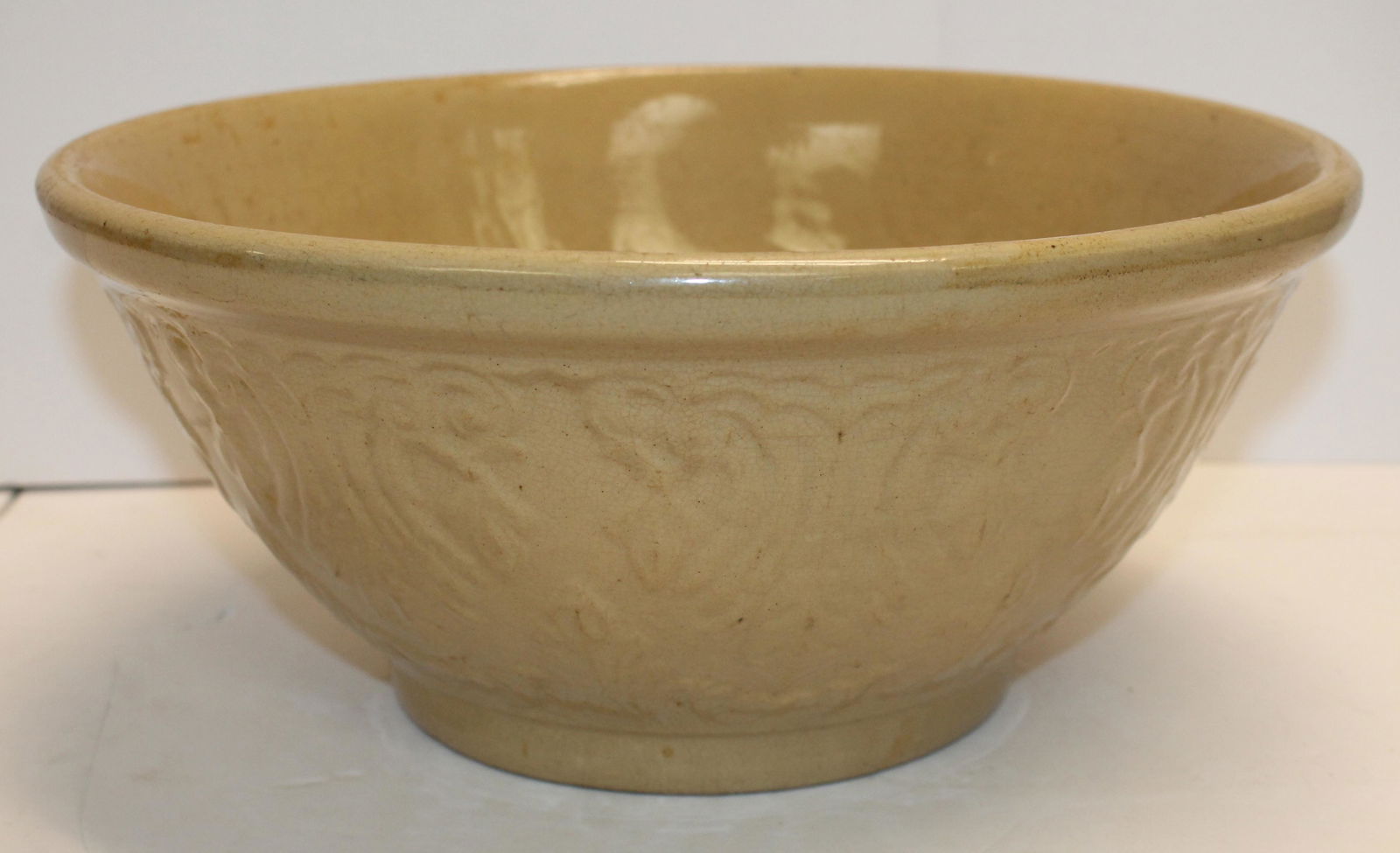 Large yellowware bowl - 12" diam (1 of 5)