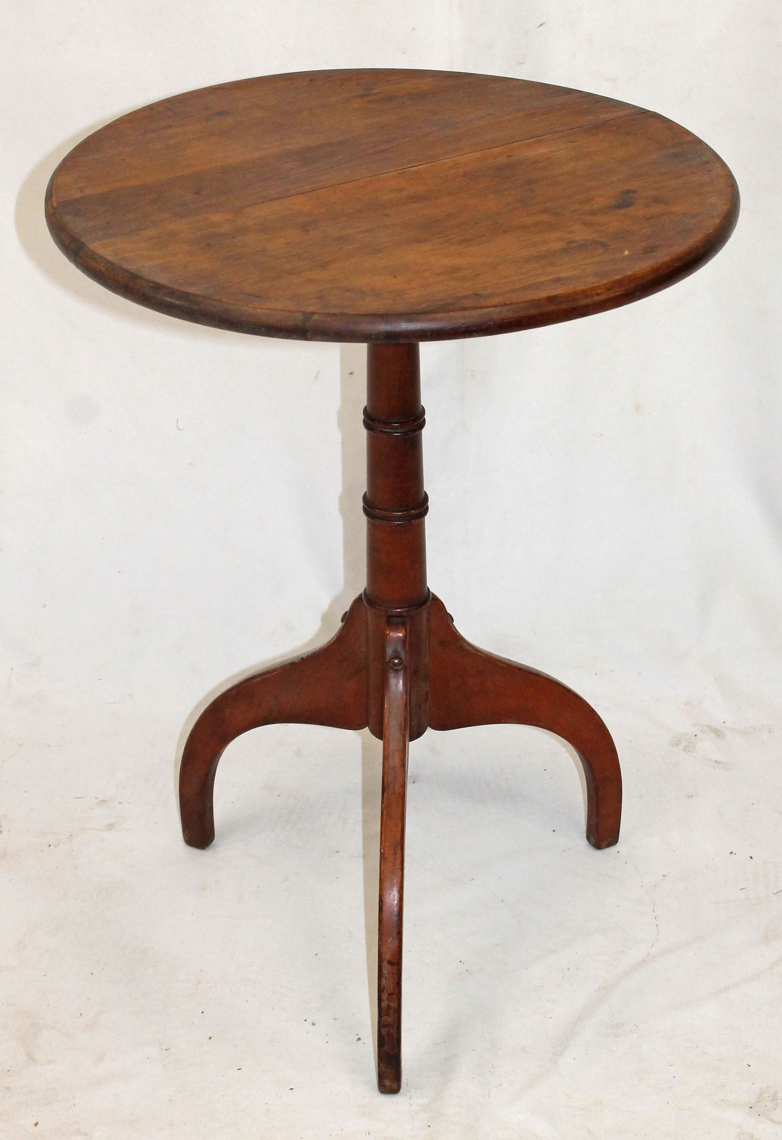 Antique candlestand on spider legs - 20" diam top x 27" tall (1 of 7)