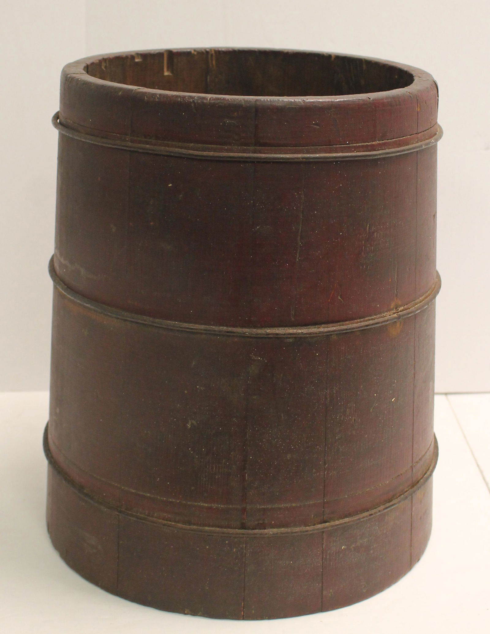 Antique wooden double dry measure - 11" diam largest side x 12 1/2" tall (1 of 6)