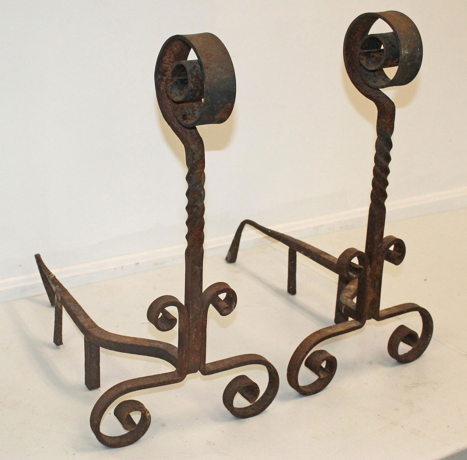 Pair of antique style andirons (1 of 4)