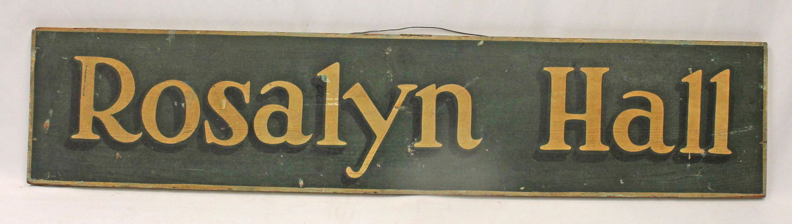 Rosalyn Hall" Painted Pine Sign. First quarter 20thC. - 9 1/2" x 44 (1 of 4)