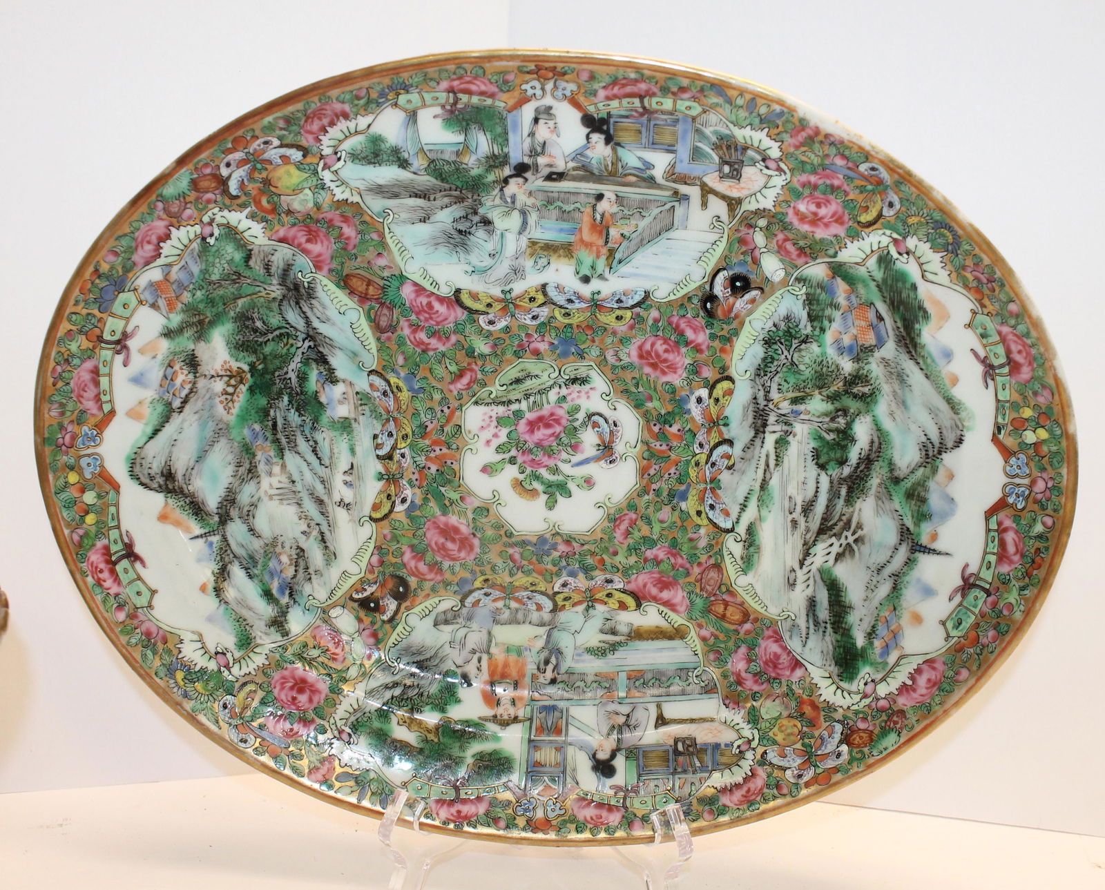 Rose Medallion oval platter - 13"x10" (1 of 3)