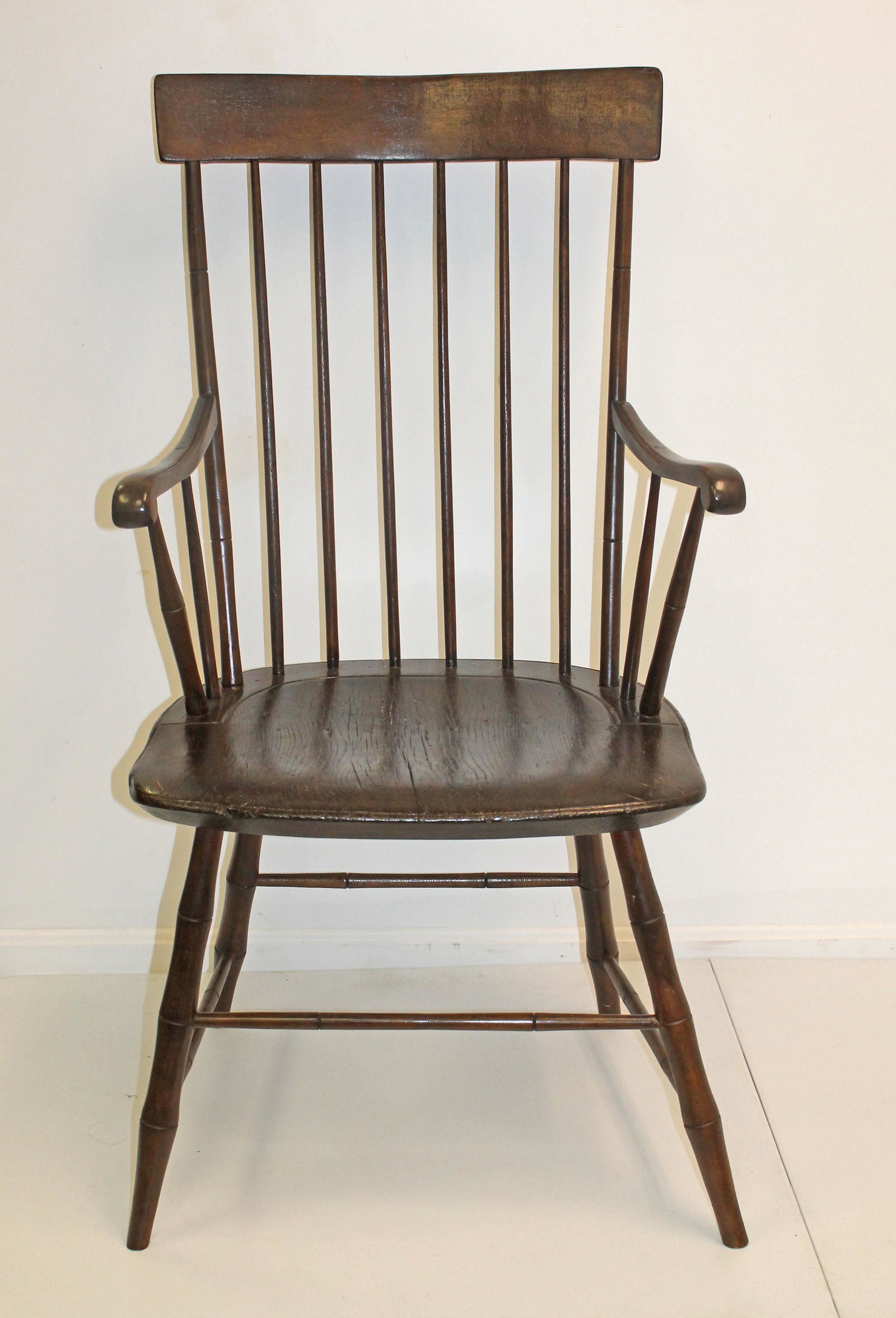 Antique Windsor style tall back armchair - 42 1/2" tall: Antique Windsor style tall back armchair - 42 1/2" tall