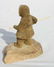 47: Eskimo figural whale bone & ivory carving of an esk - 2