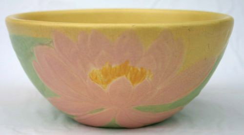 Fine sgnd Rookwood 8" diam dated 1901 rare carved: Fine sgnd Rookwood 8" diam dated 1901 rare carved & floral dec bowl by Anna Marie Valentien