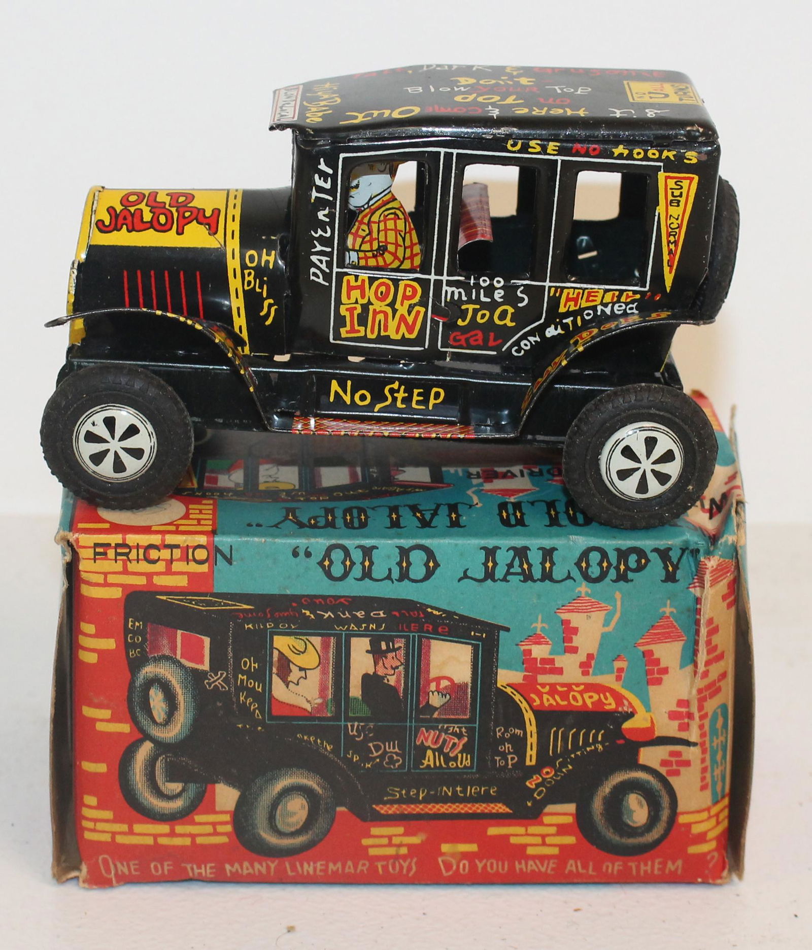 Marx friction "Old Jalopy" in orig box - 4 3/4" long (1 of 8)