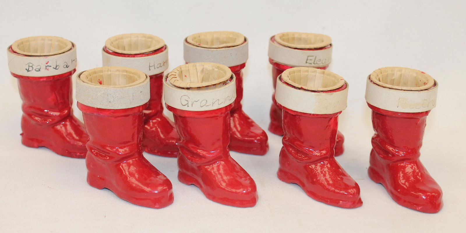 Lot of 8 3" boot candy container party favors ca early 20thC (1 of 5)