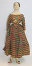 ca 1840's wood & papier mache head doll w kidd body & wood limbs - 22" tall