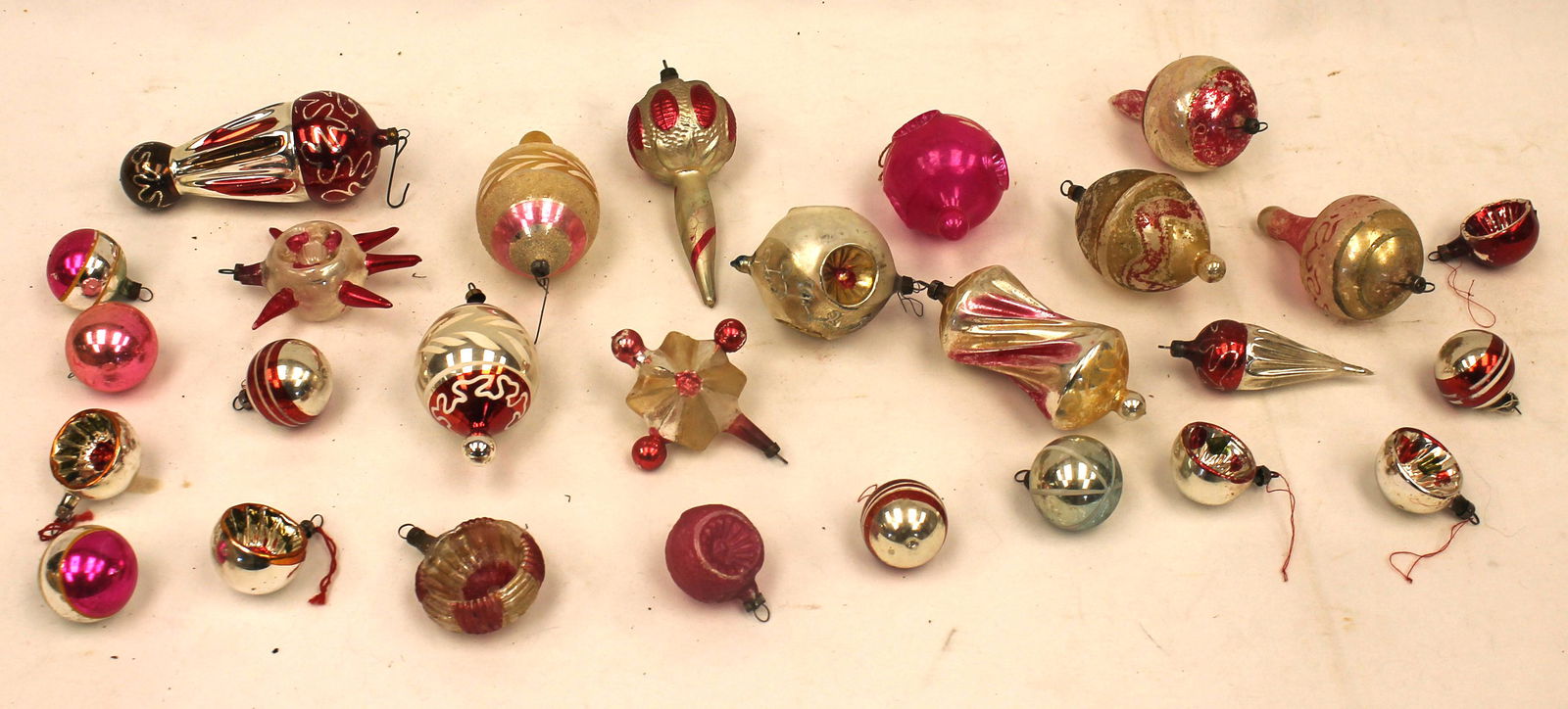 Lot of antique glass Christmas ornaments - approx 25 (1 of 5)