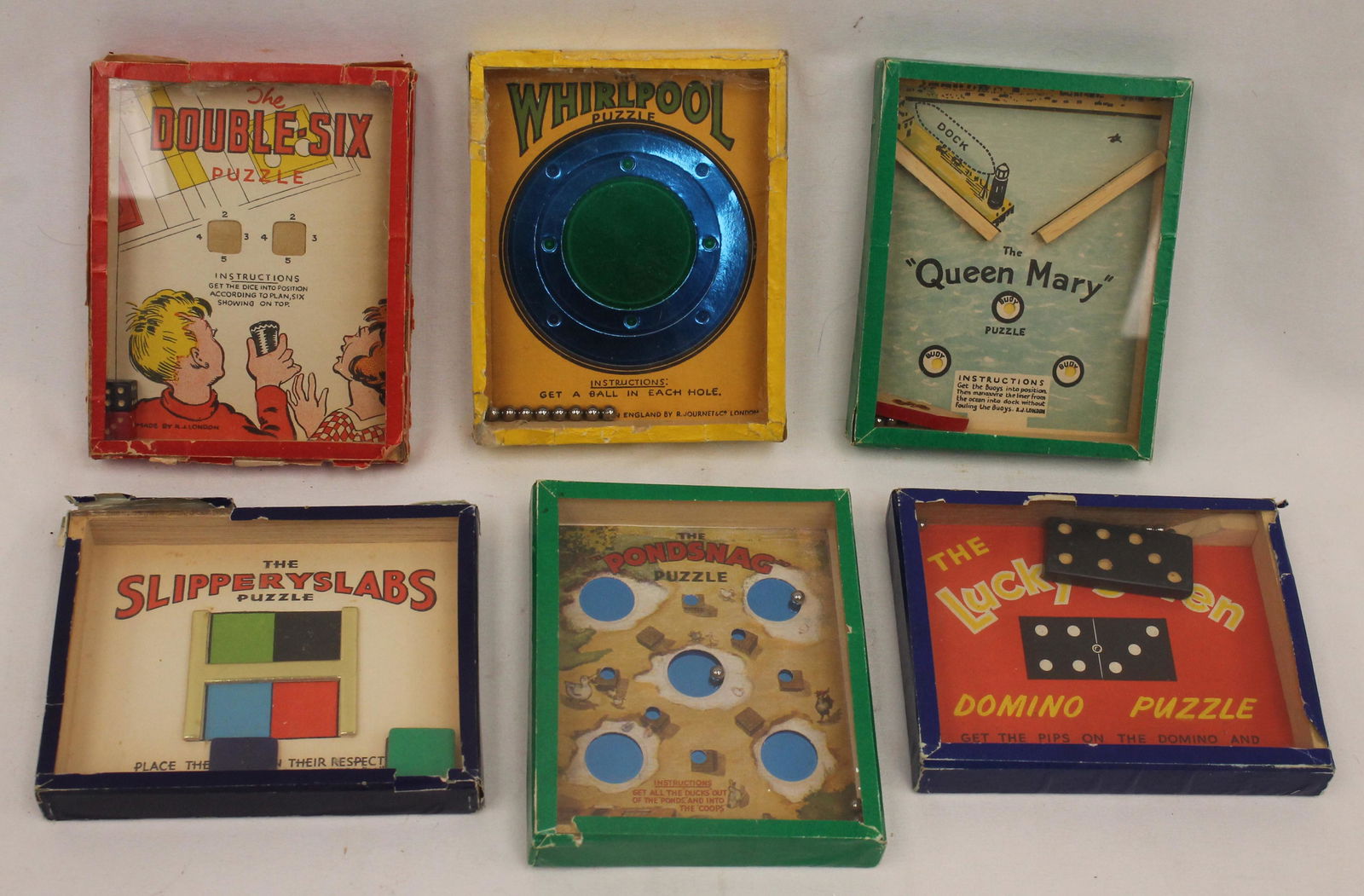 Lot of 6 vintage penny games by RJ Mark (1 of 7)