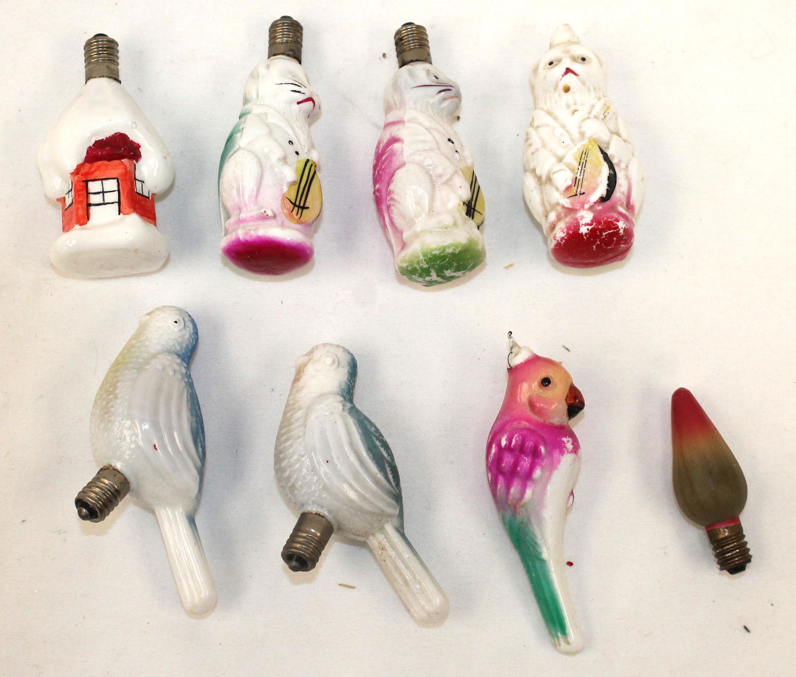 Lot of 7 vintage figural Christmas lightbulbs (1 of 5)