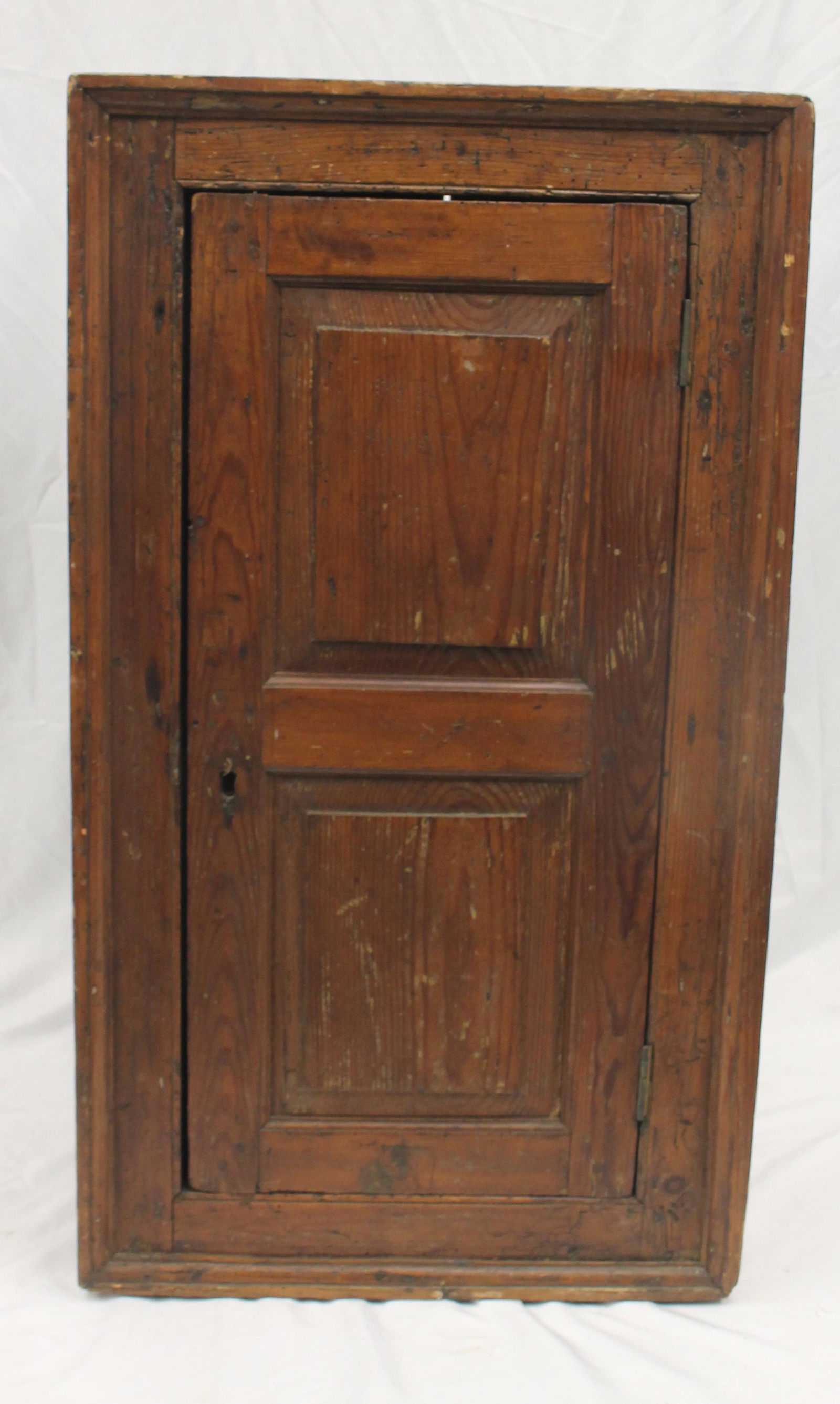 Antique 1 door wall hanging/built in cupboard - 34 1/2" tall x 19" wide x 14" deep (1 of 6)