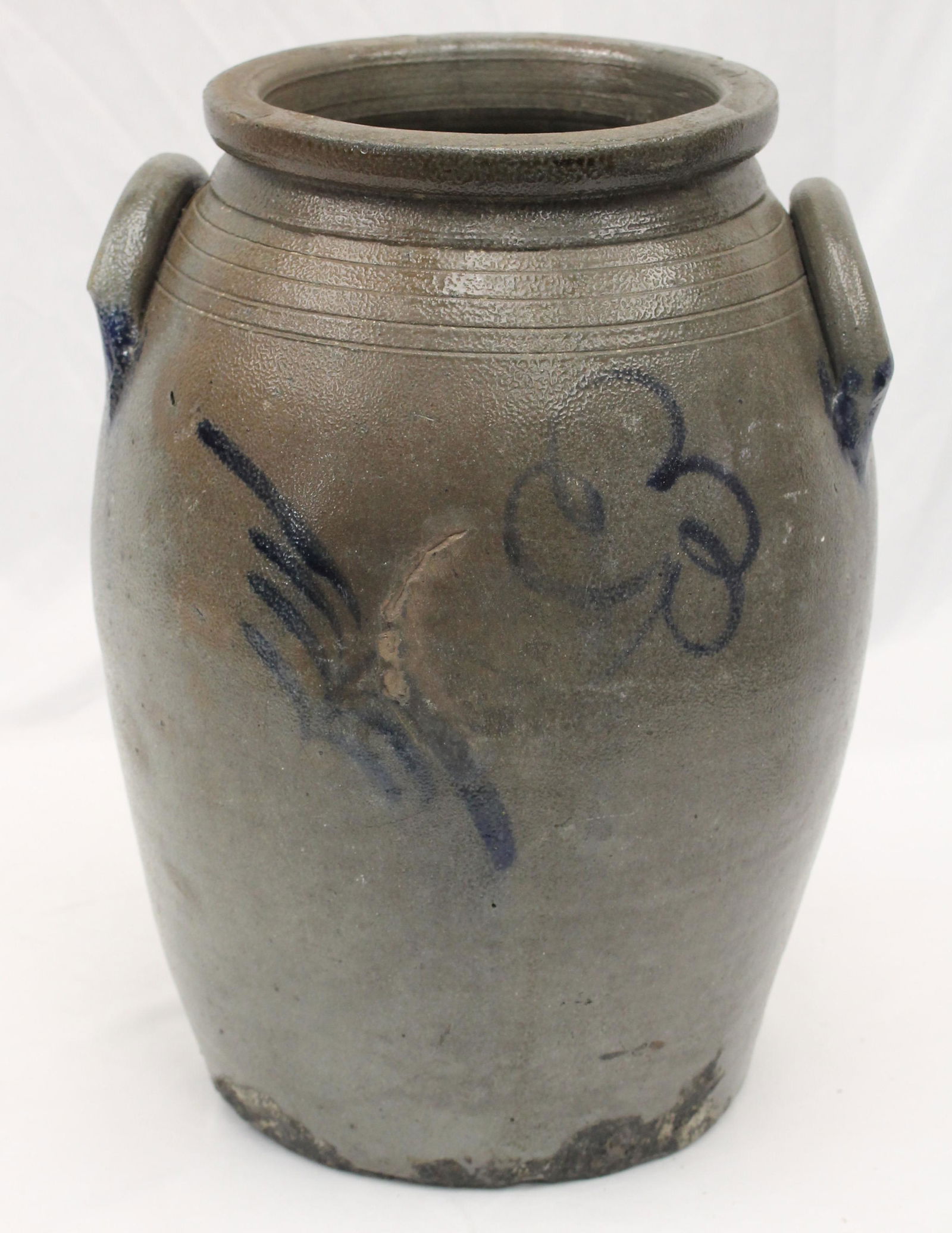 Stephen B. Sweeney(VA)  stoneware crock w cobalt dec - 15" tall (1 of 11)