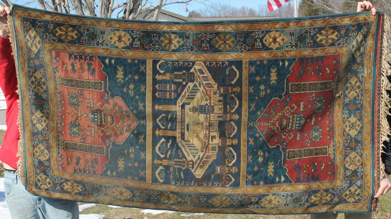 Tribal Oriental area rug - 3'10"x6'10" (1 of 5)