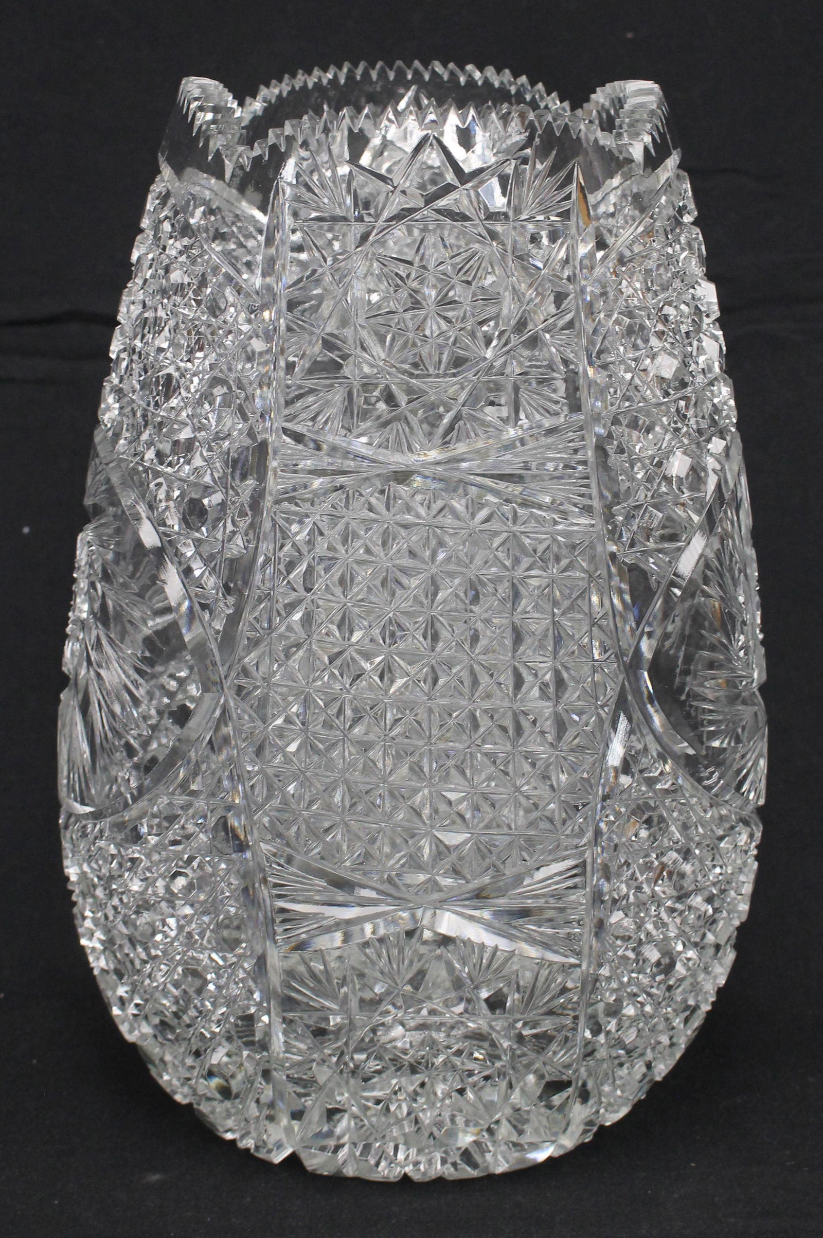 Large American Brilliant cut glass vase - 11 1/2" tall (1 of 4)