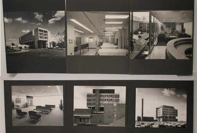 Six Photographs By Balthazar Korab (Hungary-US 1926-2013). Photos of buildings that John V. Sheoris: Six Photographs By Balthazar Korab (Hungary-US 1926-2013). Photos of buildings that John V. Sheoris helped design. Korab was a well-known Detroit photographer. Eero Saarinen and other Detroit firms em